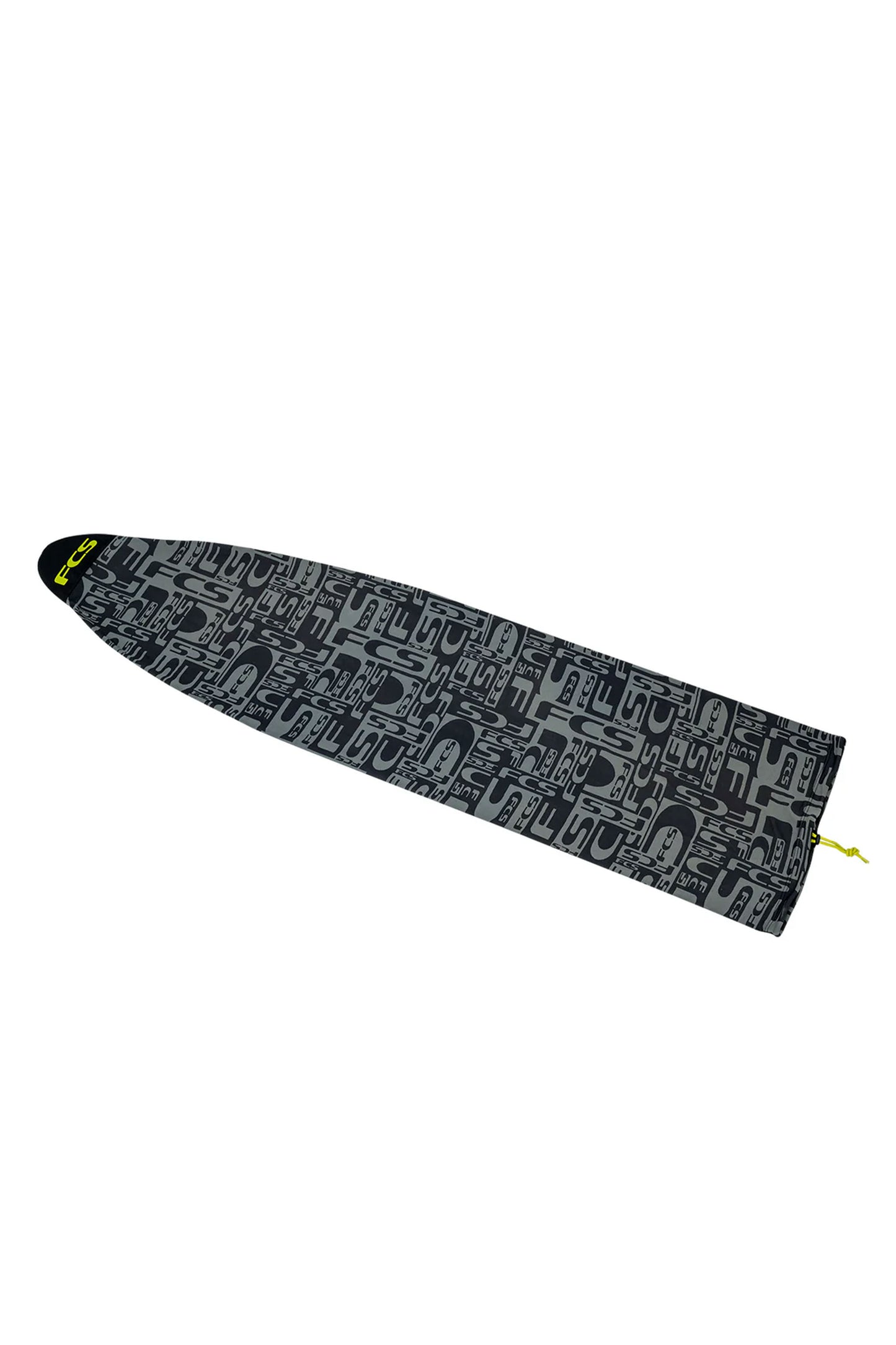 Pukas Surf Shop Boardbag FCS Stretch Fun Board 8.0 Monogram Coal/lime