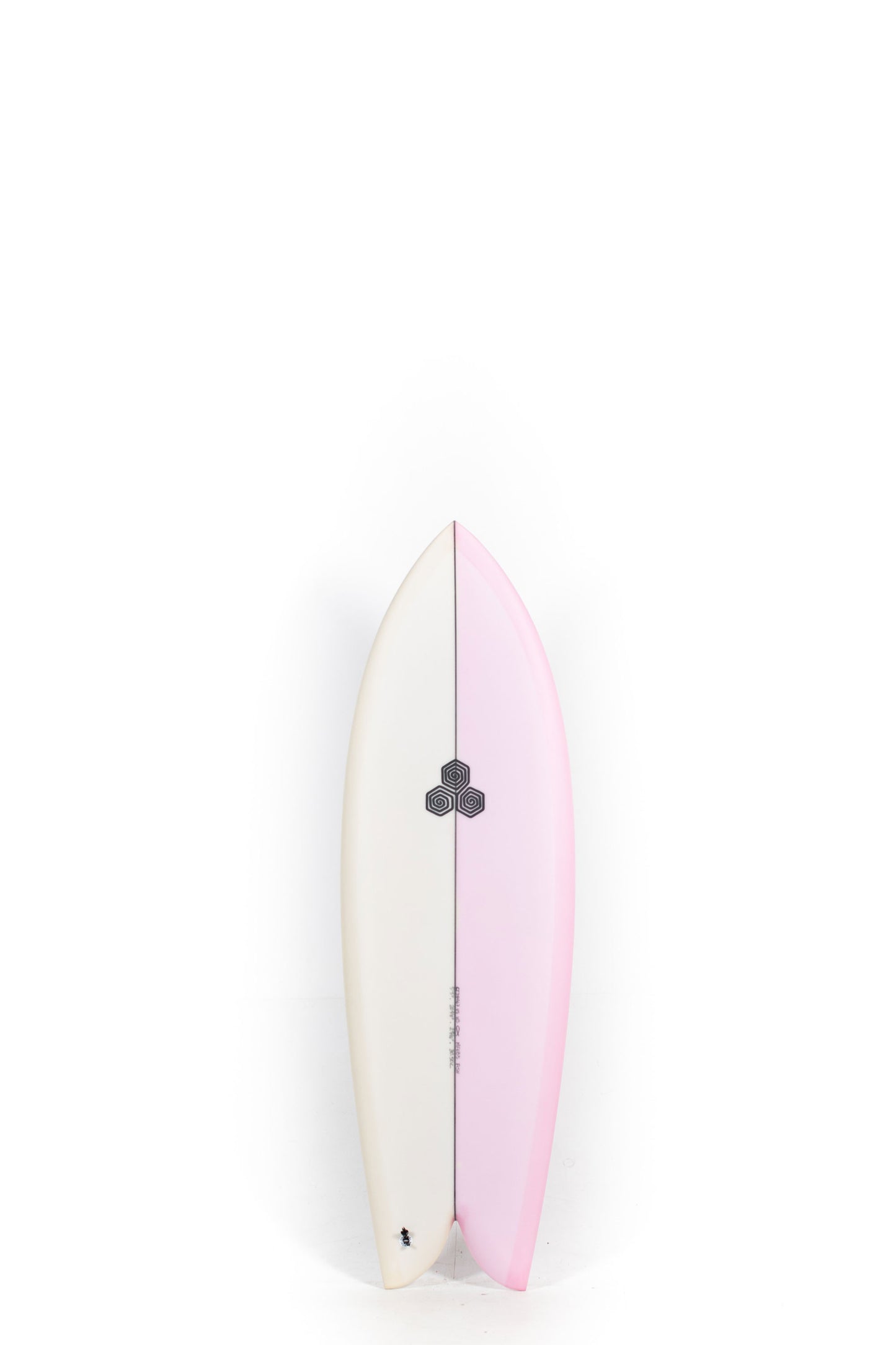 Beige and Pink Channel Islands Feb's Fish Surfboard size 5'5" at Pukas Surf Shop