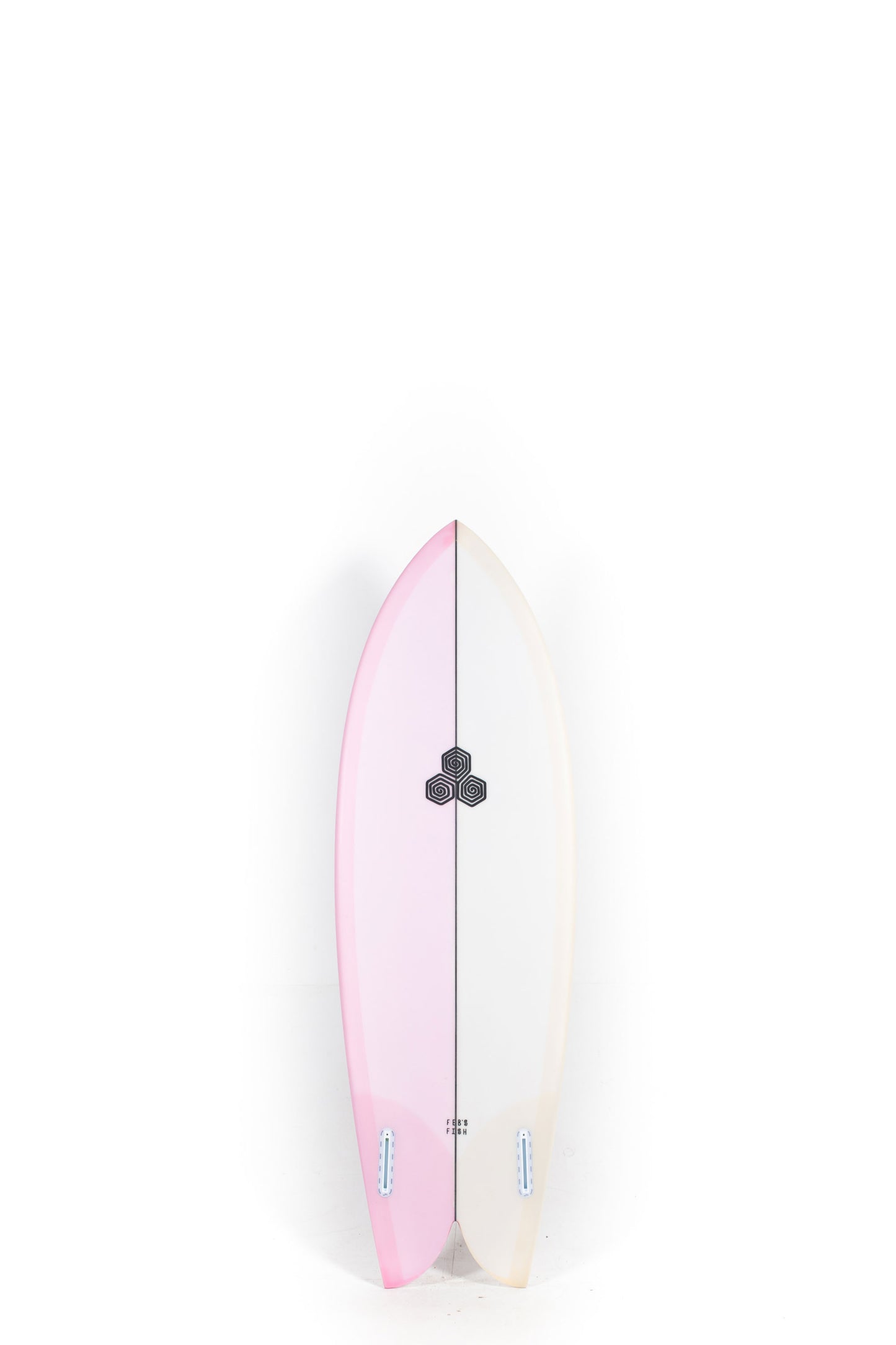 Beige and Pink Channel Islands Feb's Fish Surfboard size 5'5" at Pukas Surf Shop - 2