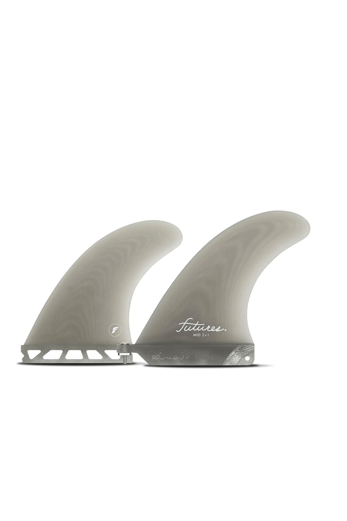 Pukas Surf Shop Futures Fins Mid Fiberglass 1+2Fins Smoke