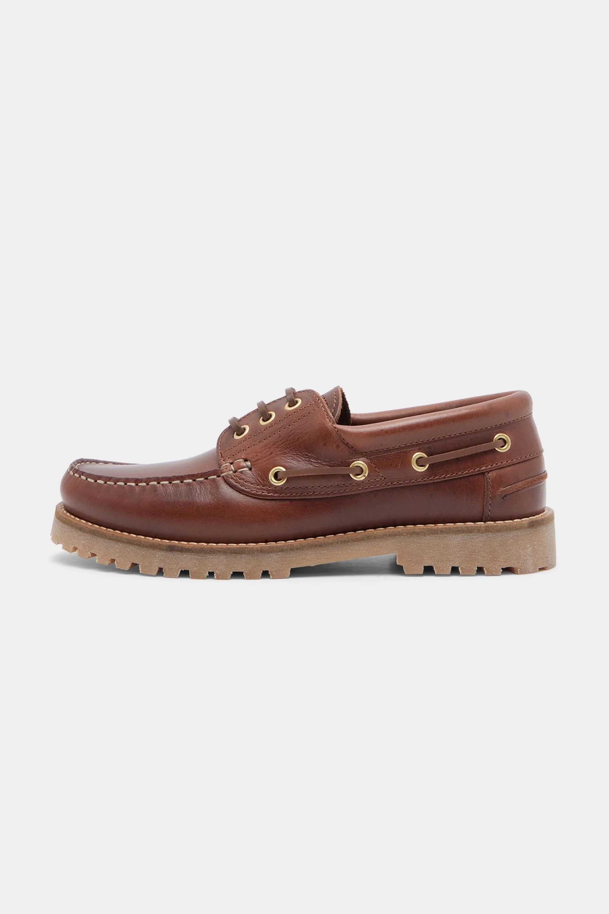 GARMENT PROJECT - OLLIE BOAT SHOE - BROWN LEATHER - MAN | Shop at