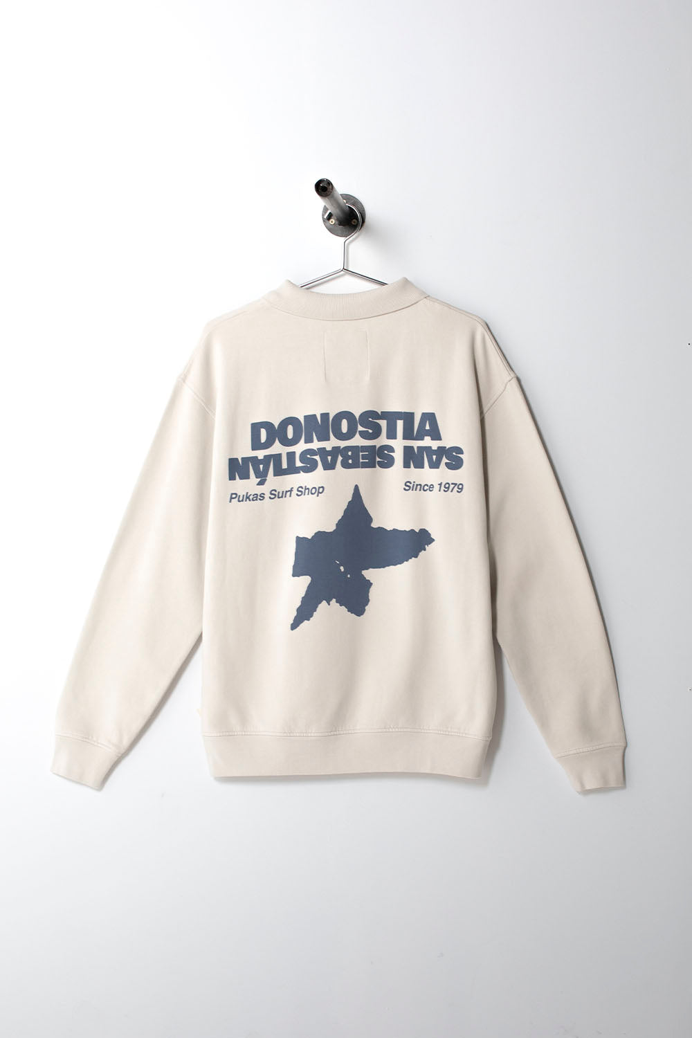 PUKAS SURF SHOP San Sebastian Half Zip Crew Ice Grey | Shop at