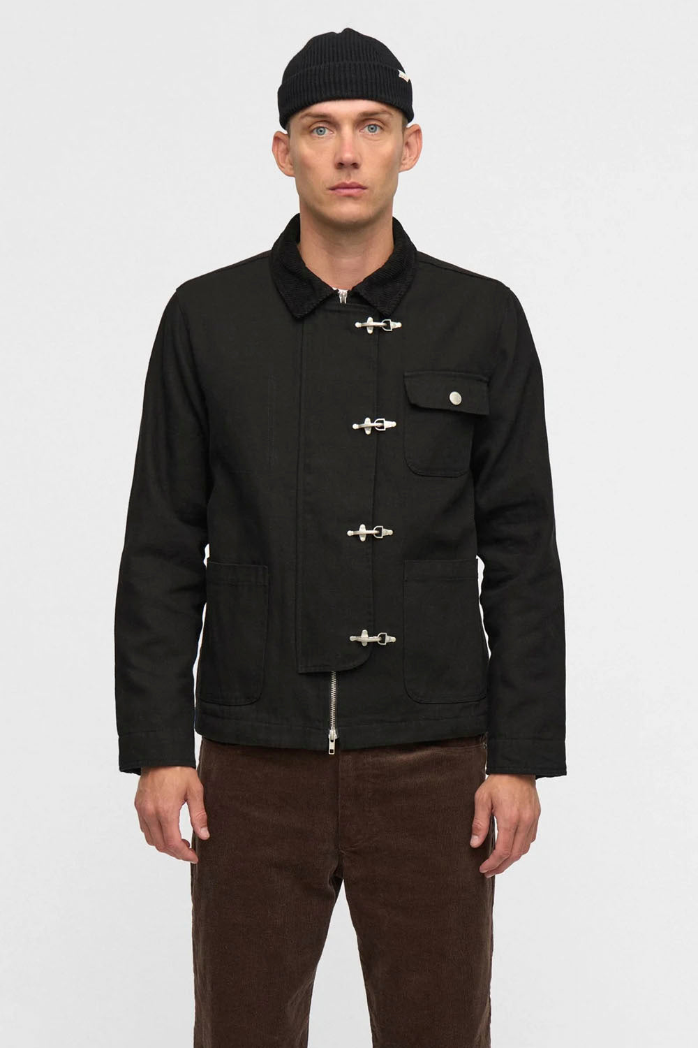 ANERKJENDT Akbastian Canvas Jacket Caviar | Shop at PUKAS SURF SHOP