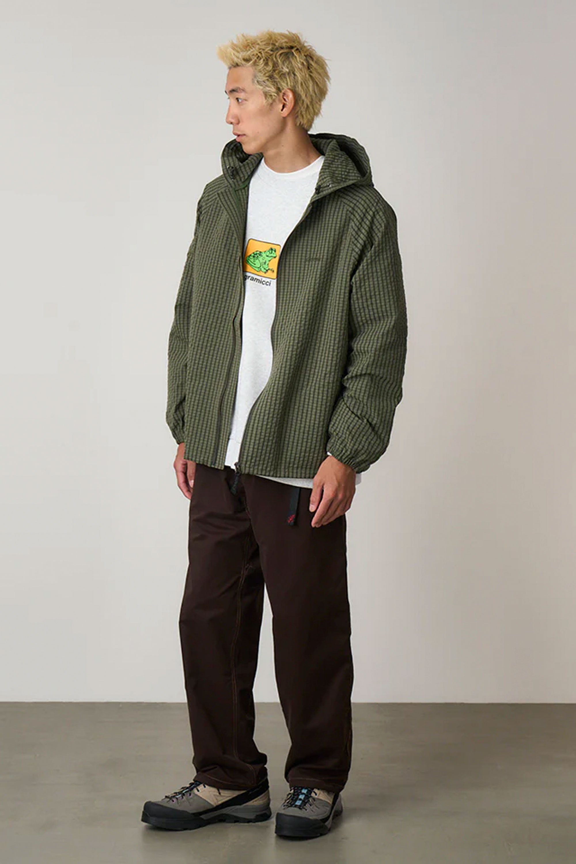 GRAMICCI NORTHSIDE PLAID HOODED JACKET OLIVE | Shop at PUKAS SURF SHOP