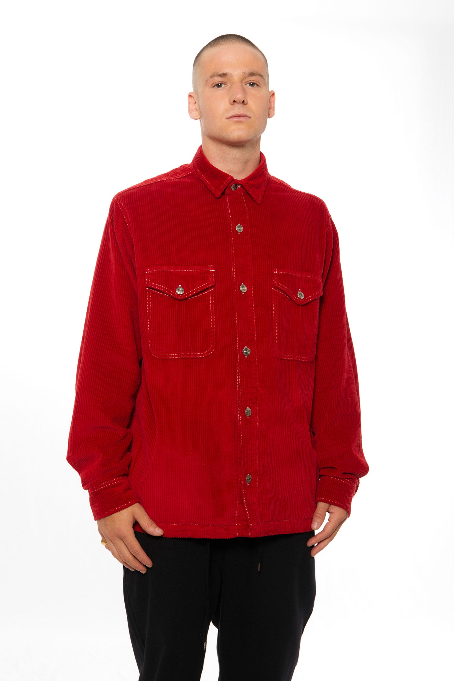 Pukas Surf Shop Man Jacket Pukas Clothing Corduroy Turbo Red
