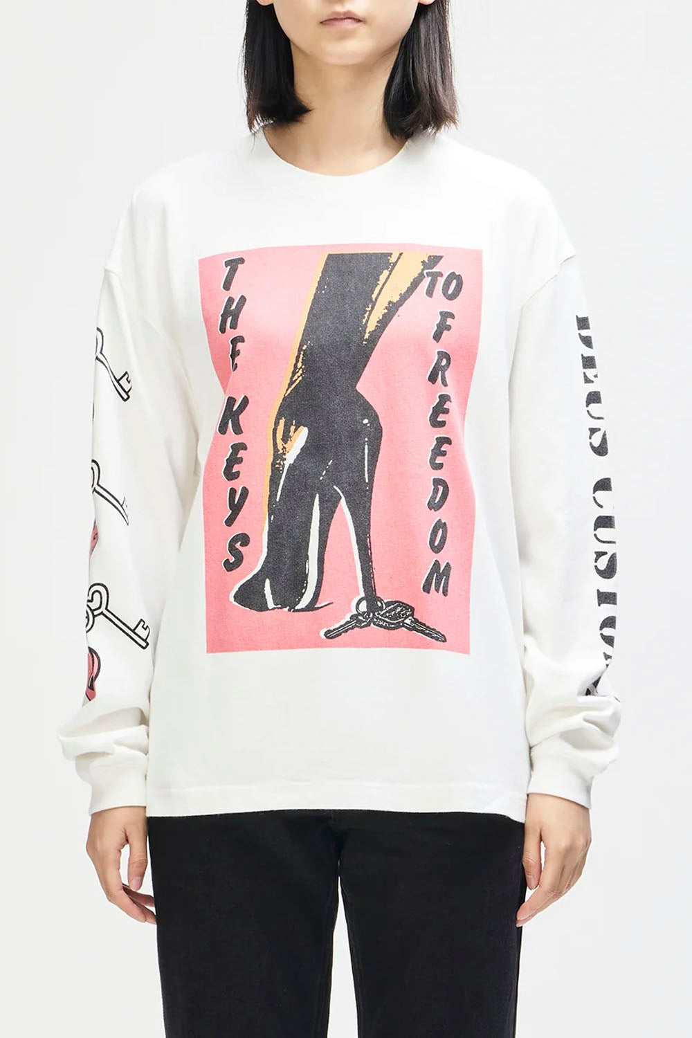 DEUS Locket OS LS Tee Vintage White | Shop at PUKAS SURF SHOP