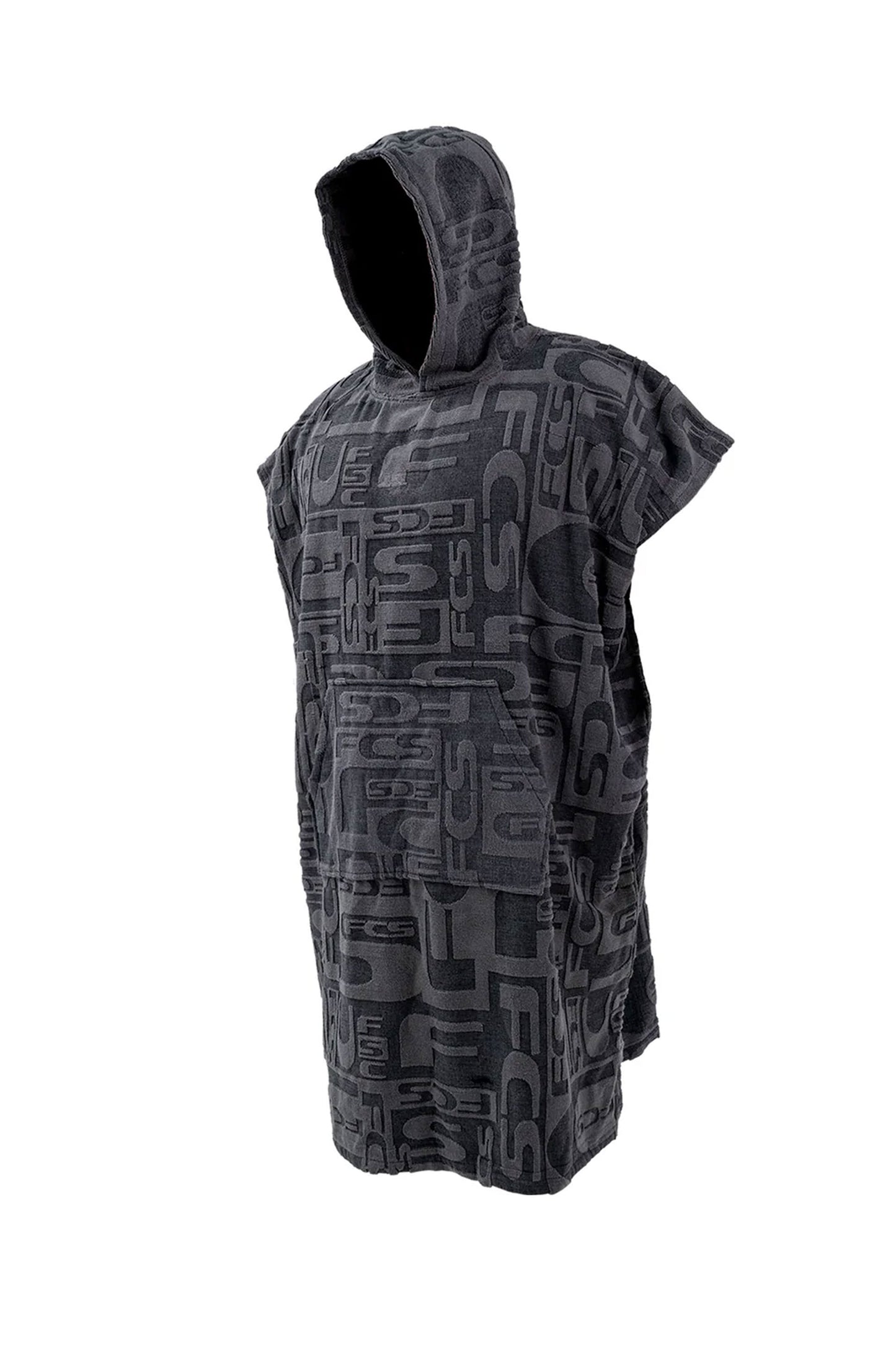 Pukas Surf Shop Man Poncho FCS Towel Poncho Jacquard Charcoal