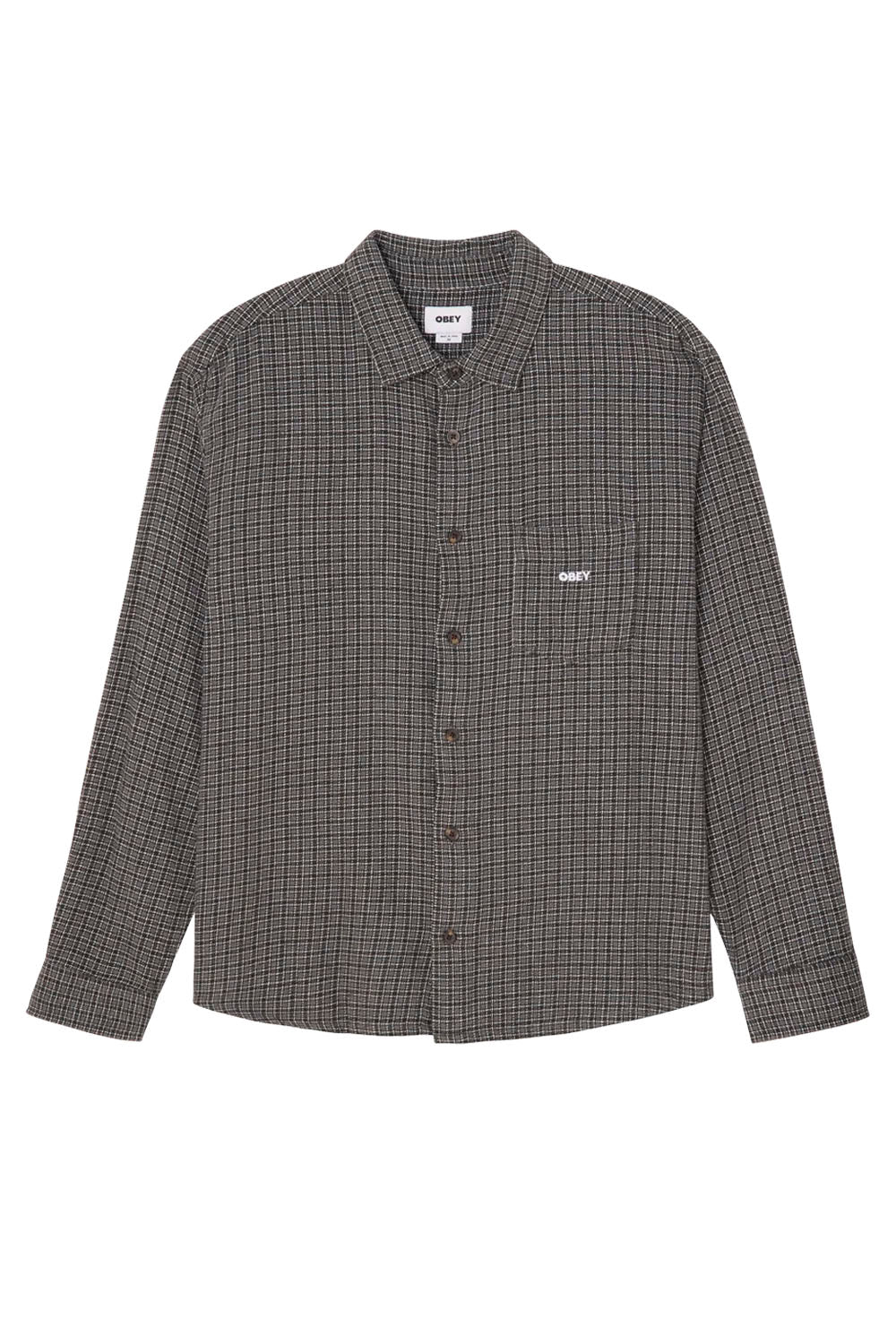 OBEY Bigwig Jack Woven Shirt Black Multi | Shop at PUKAS SURF SHOP