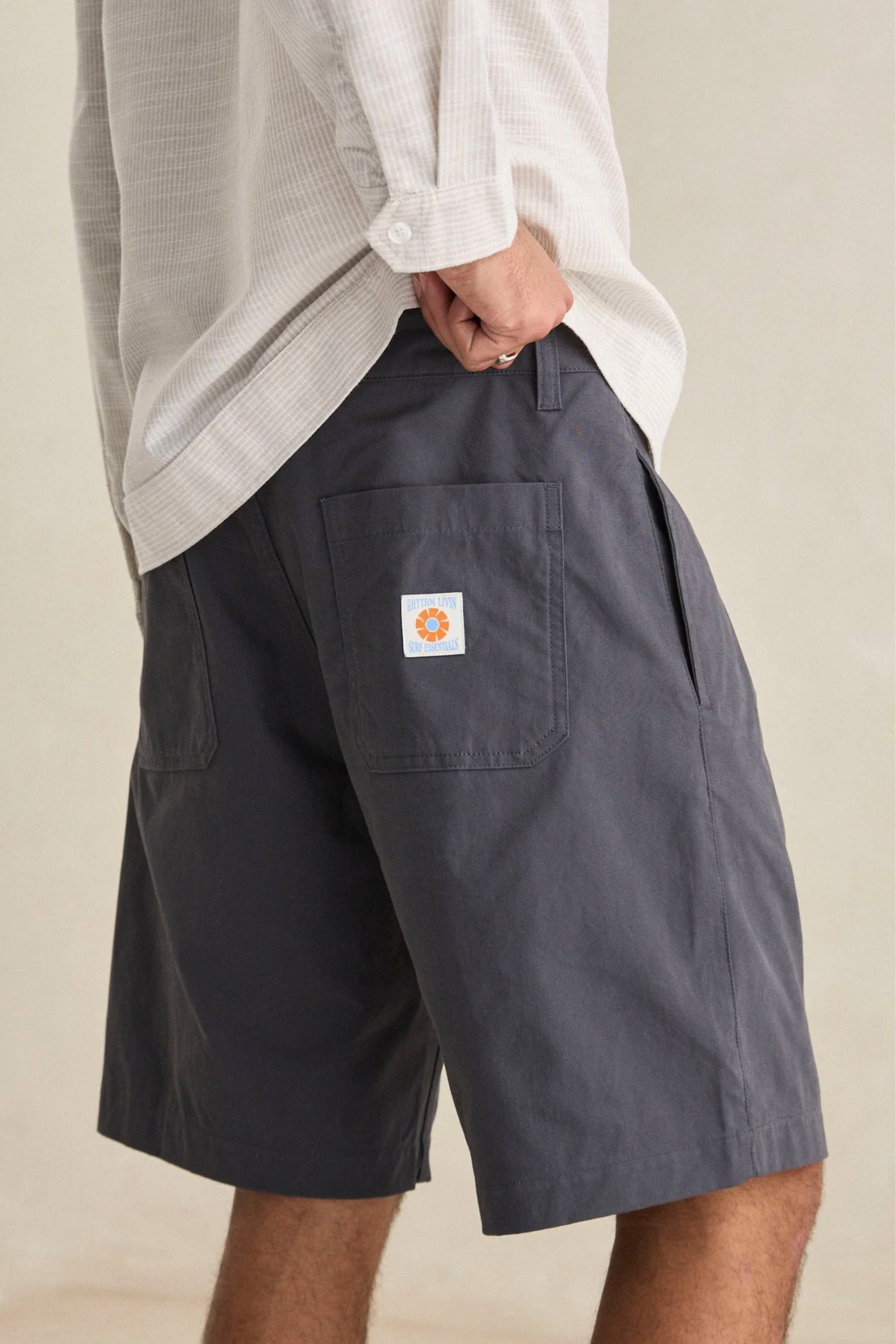 RHYTHM Pleated Short Navy | Shop at PUKAS SURF SHOP