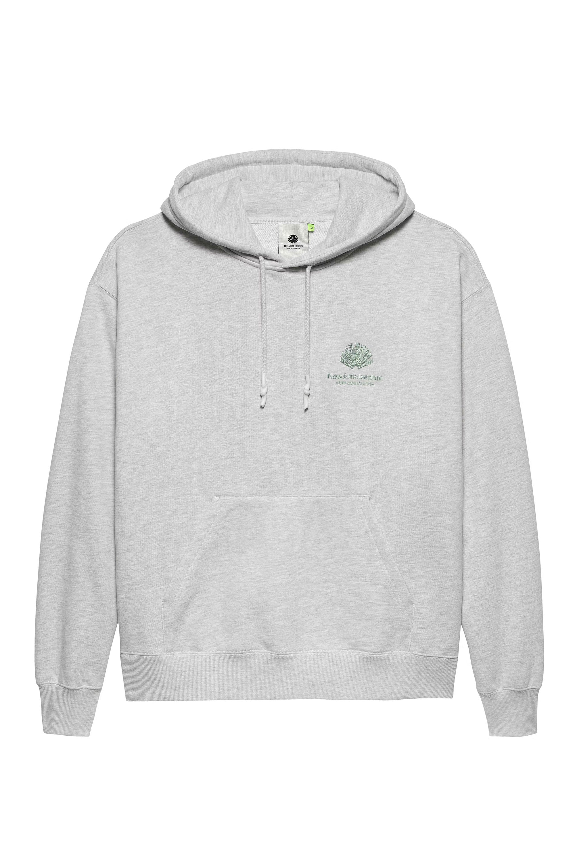 NEW AMSTERDAM SURF ASSOCIATION - LOGO HOODIE - ASH – PUKAS SURF SHOP