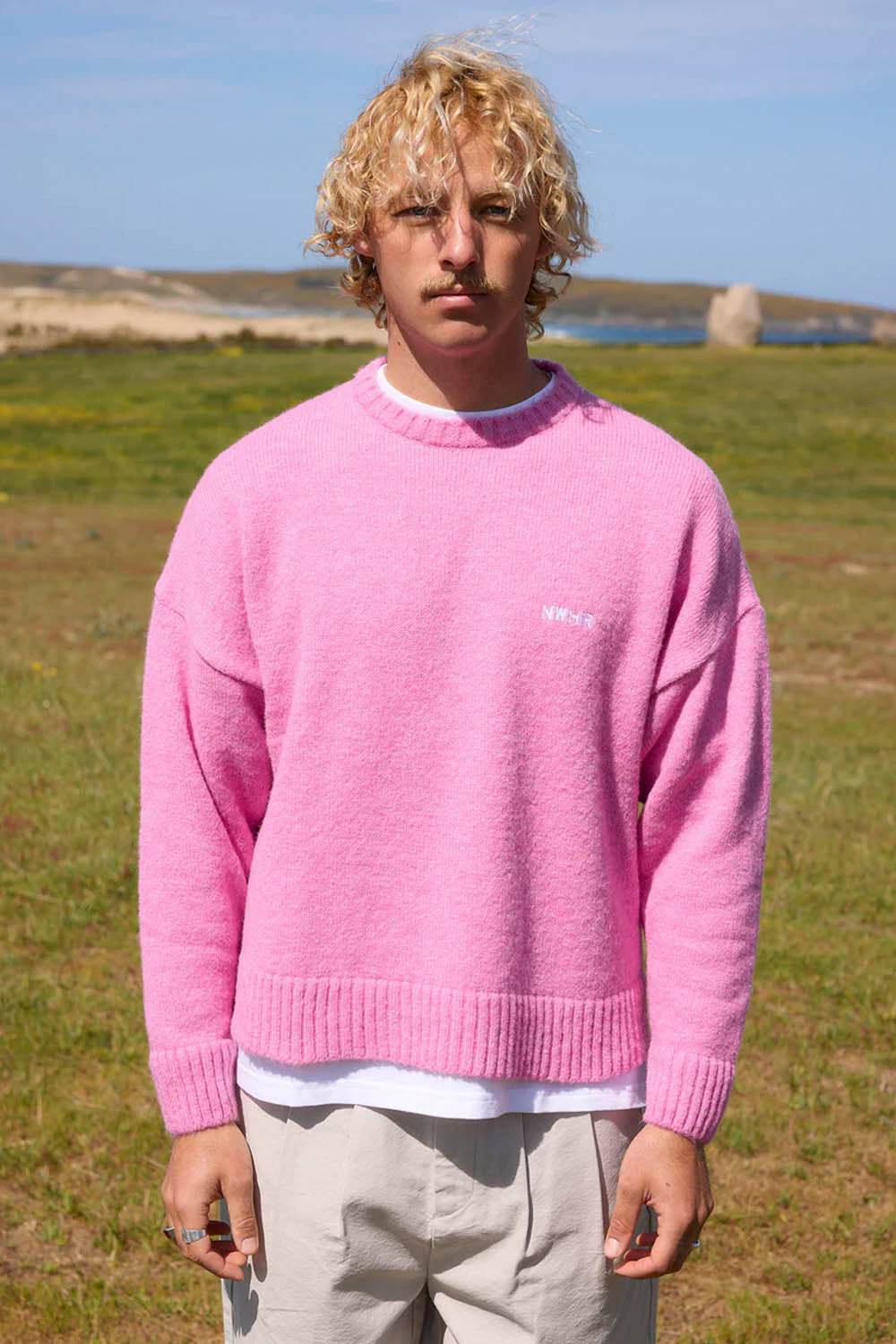NOWHERE Brushed Pink Sweater | Shop at PUKAS SURF SHOP
