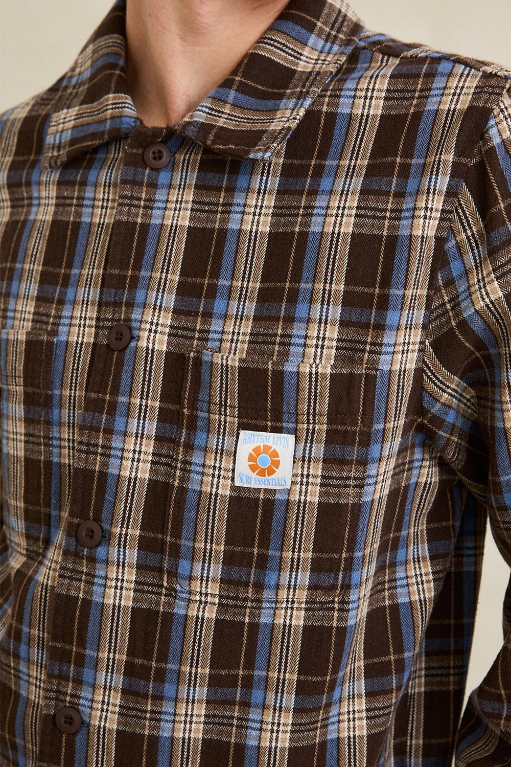 RHYTHM Alex Check Shirt Men's Long Sleeve | Shop at Pukas Surf