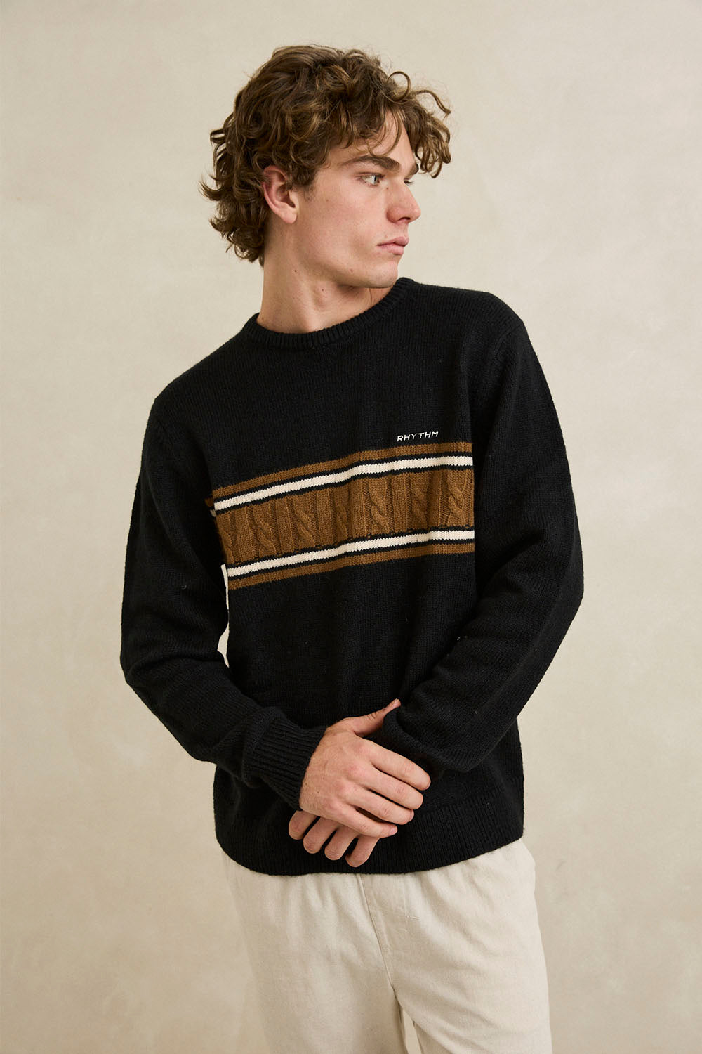 RHYTHM Mohair Stripe Knit Men's Sweater | Shop at Pukas Surf Shop