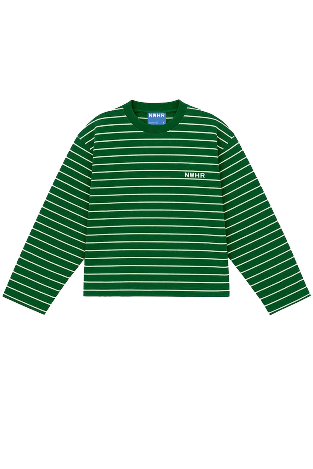 NOWHERE Striped Long Sleeve Tee Green | Shop at PUKAS SURF SHOP