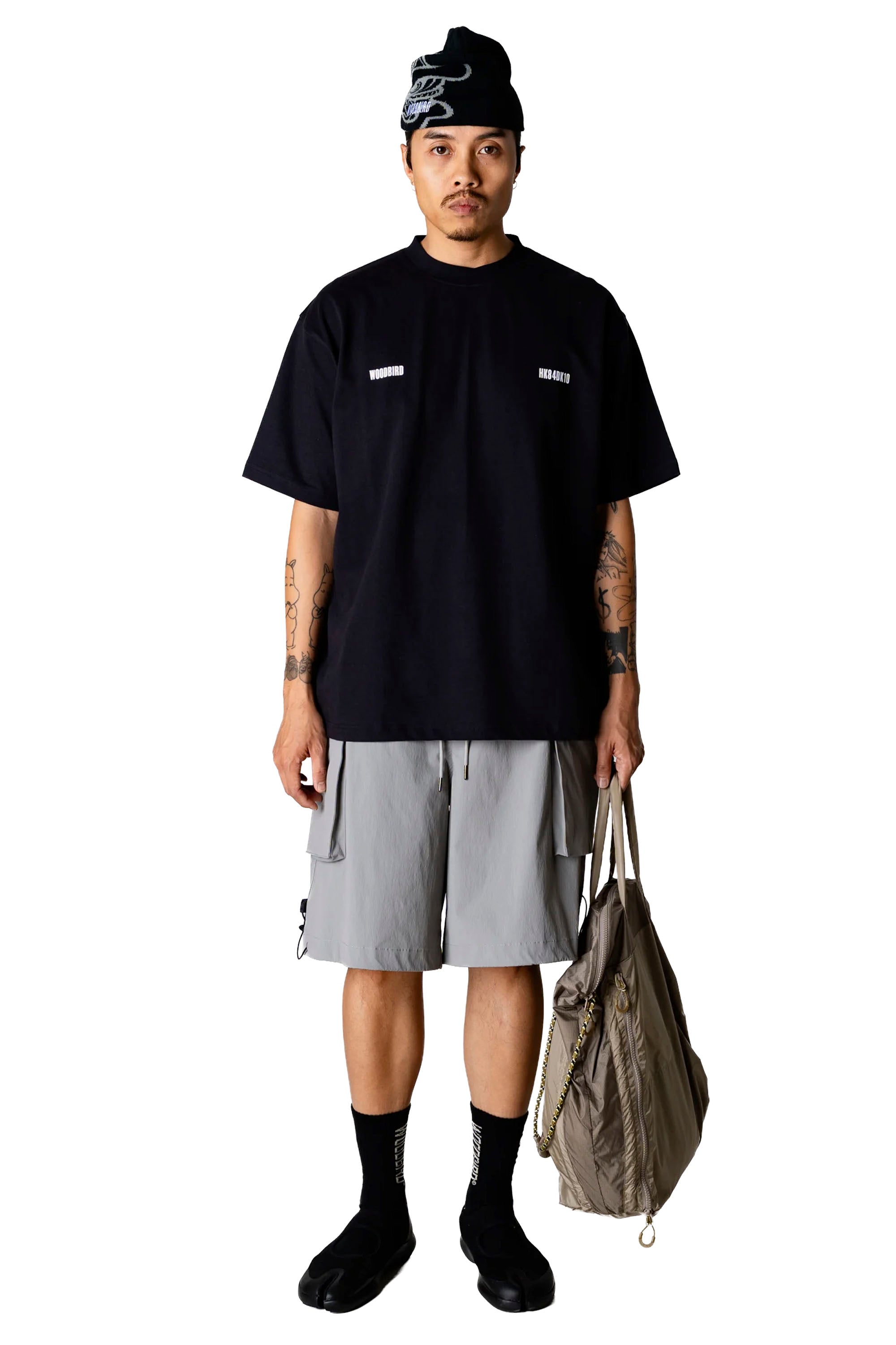 WOODBIRD Wbbaine Zilla Tee Black Catzilla | Shop at PUKAS SURF SHOP