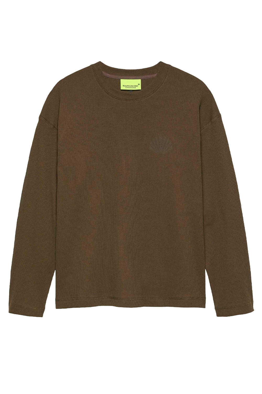 NEW AMSTERDAM Longsleeve Waffle Tee Brown | Shop at PUKAS SURF SHOP