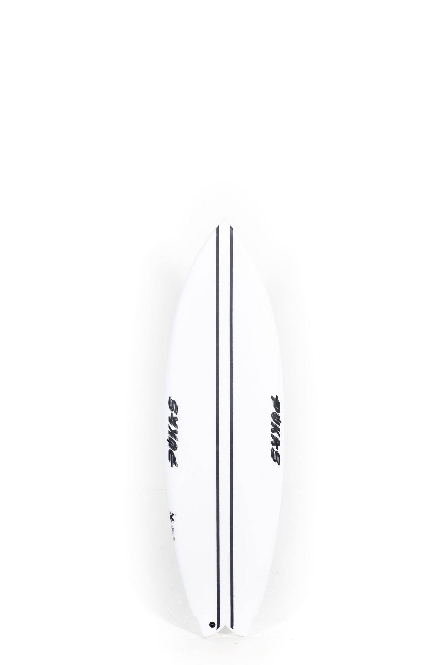 White Pukas Mustache Surfboard with carbon strips size 5'9" at Pukas Surf Shop