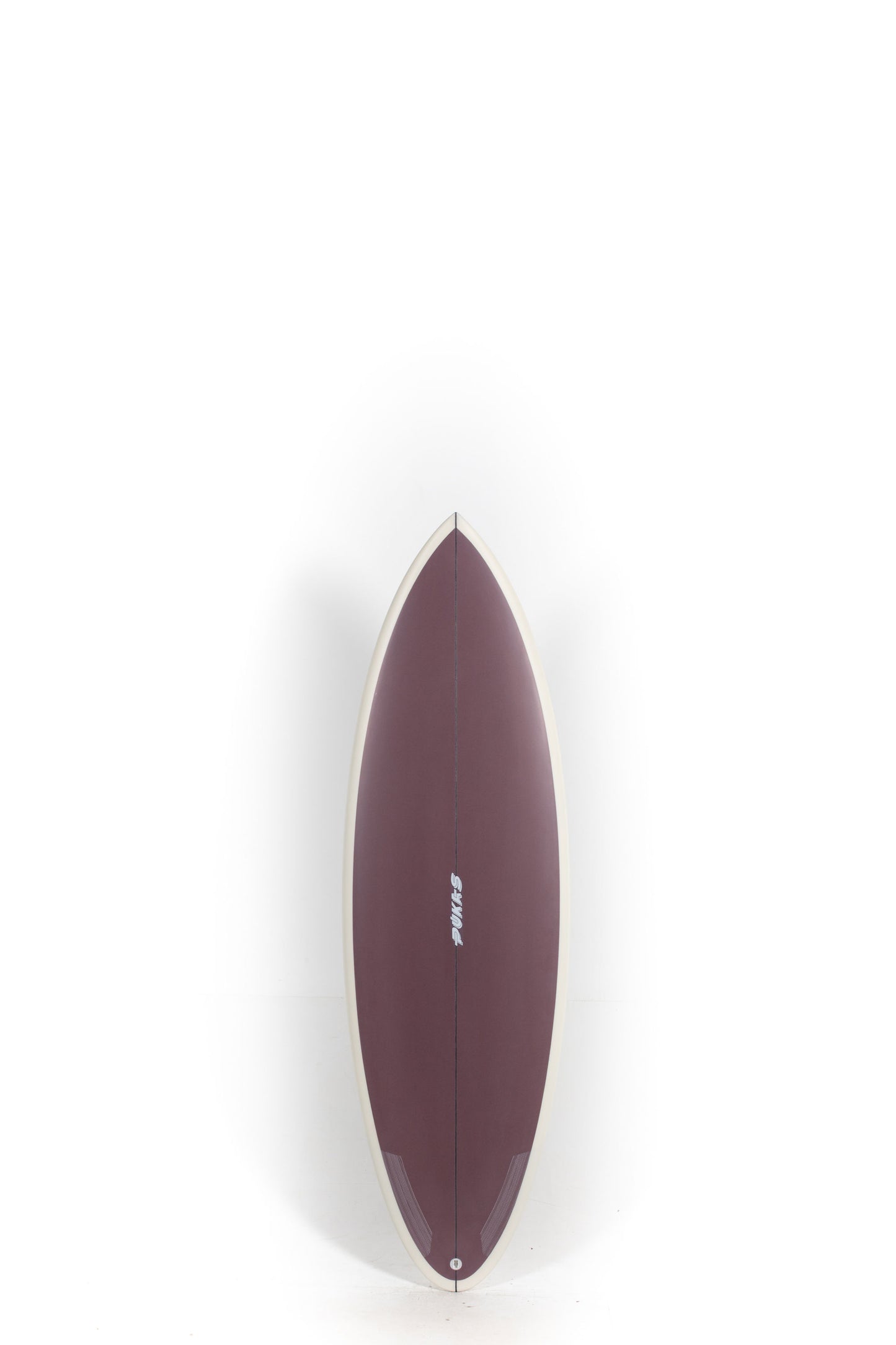 Beige and vine red Pukas Surfboard Space Oddity size 5'6" at Pukas Surf Shop