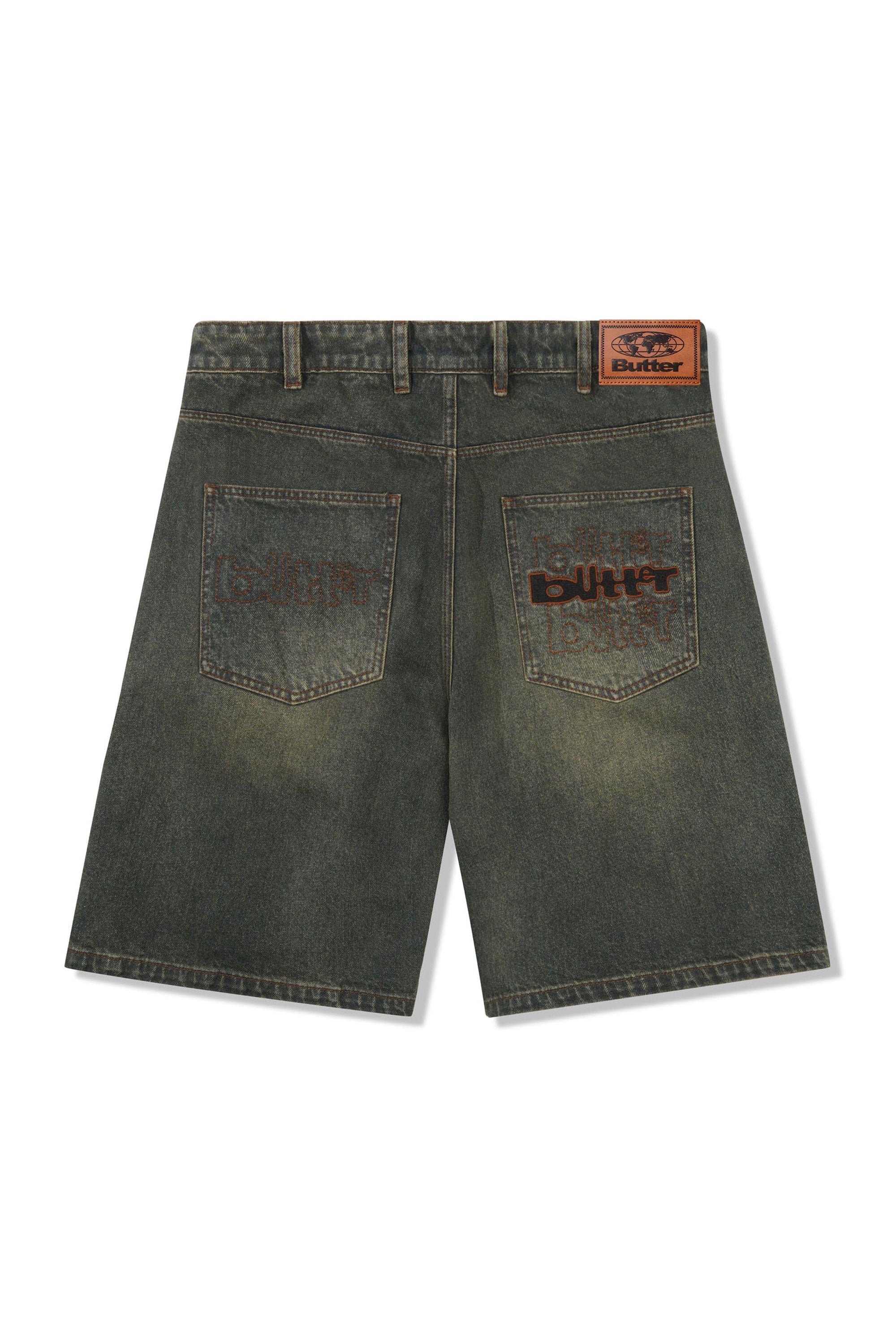 BUTTER - WARPED DENIM SHORTS - DIRTY WASH INDIGO | Shop at