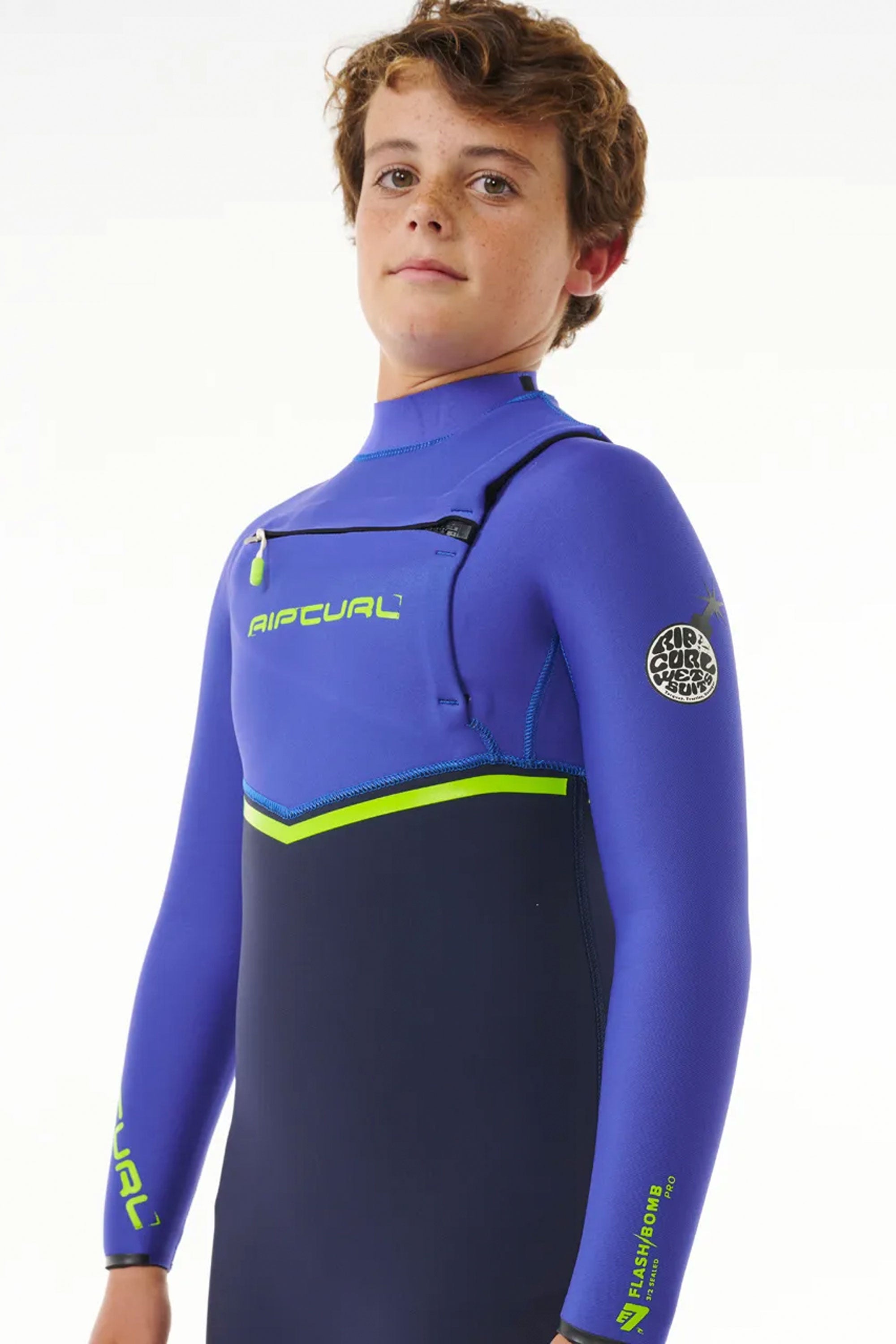 Rip Curl Kids Flashbomb 5/3mm Chest Zip | Shop at PUKAS SURF SHOP