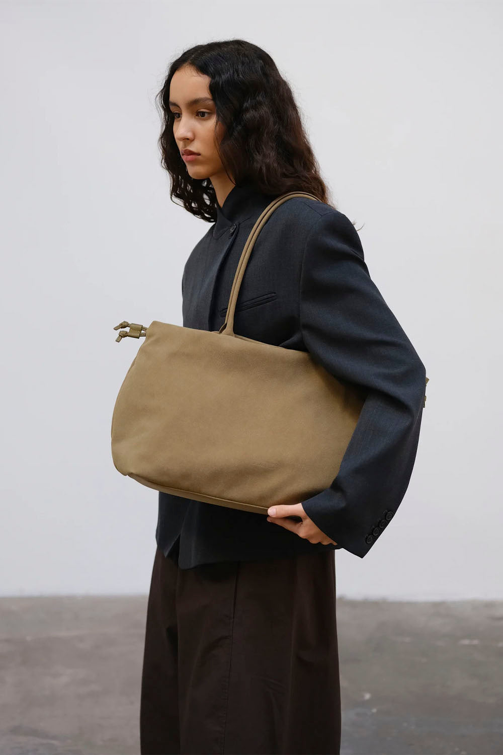 ÖLEND Milos Bag Suede Khaki | Shop at PUKAS SURF SHOP