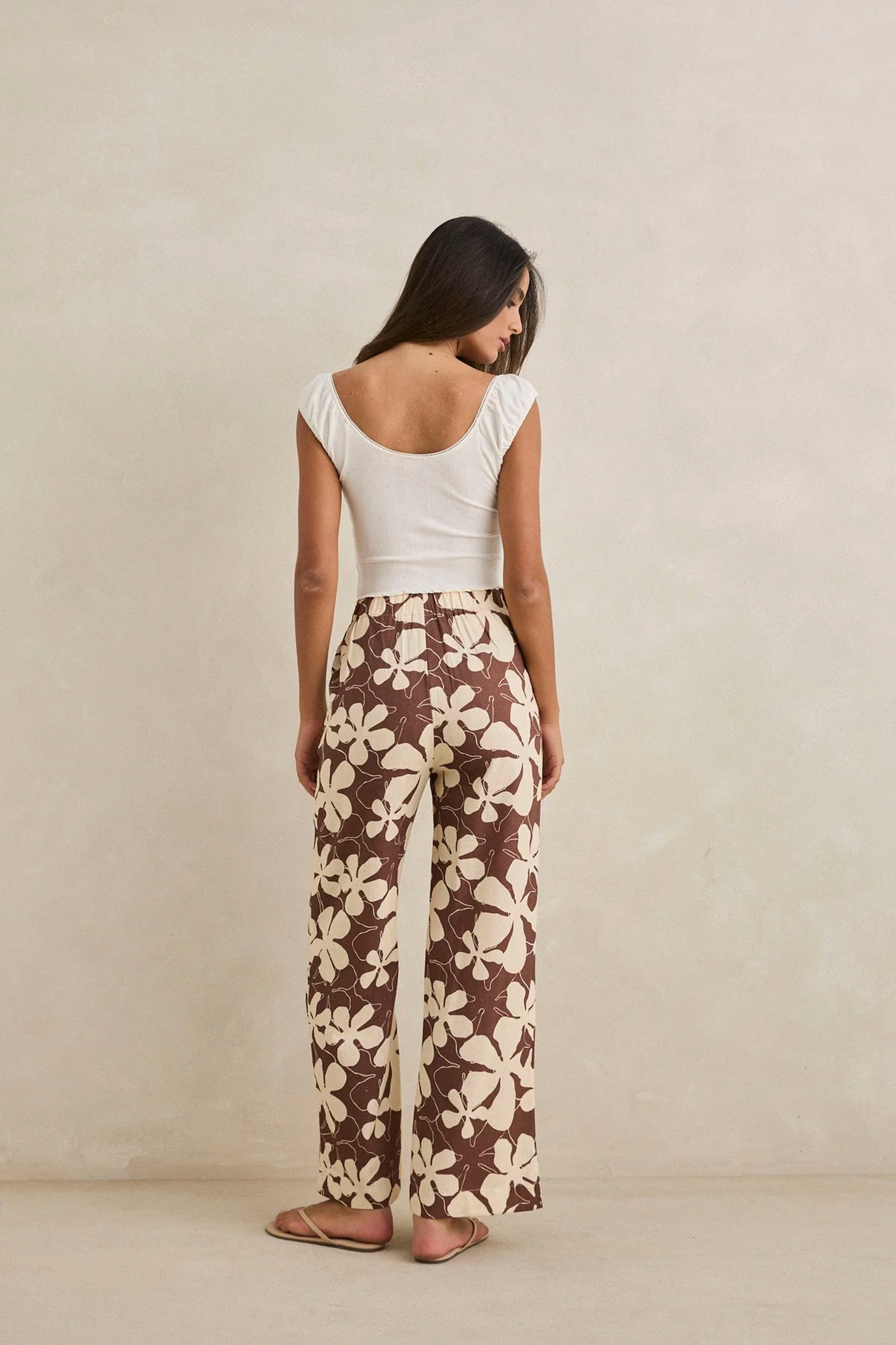 RHYTHM Melia Floral Wide Leg Pant | Shop at PUKAS SURF SHOP