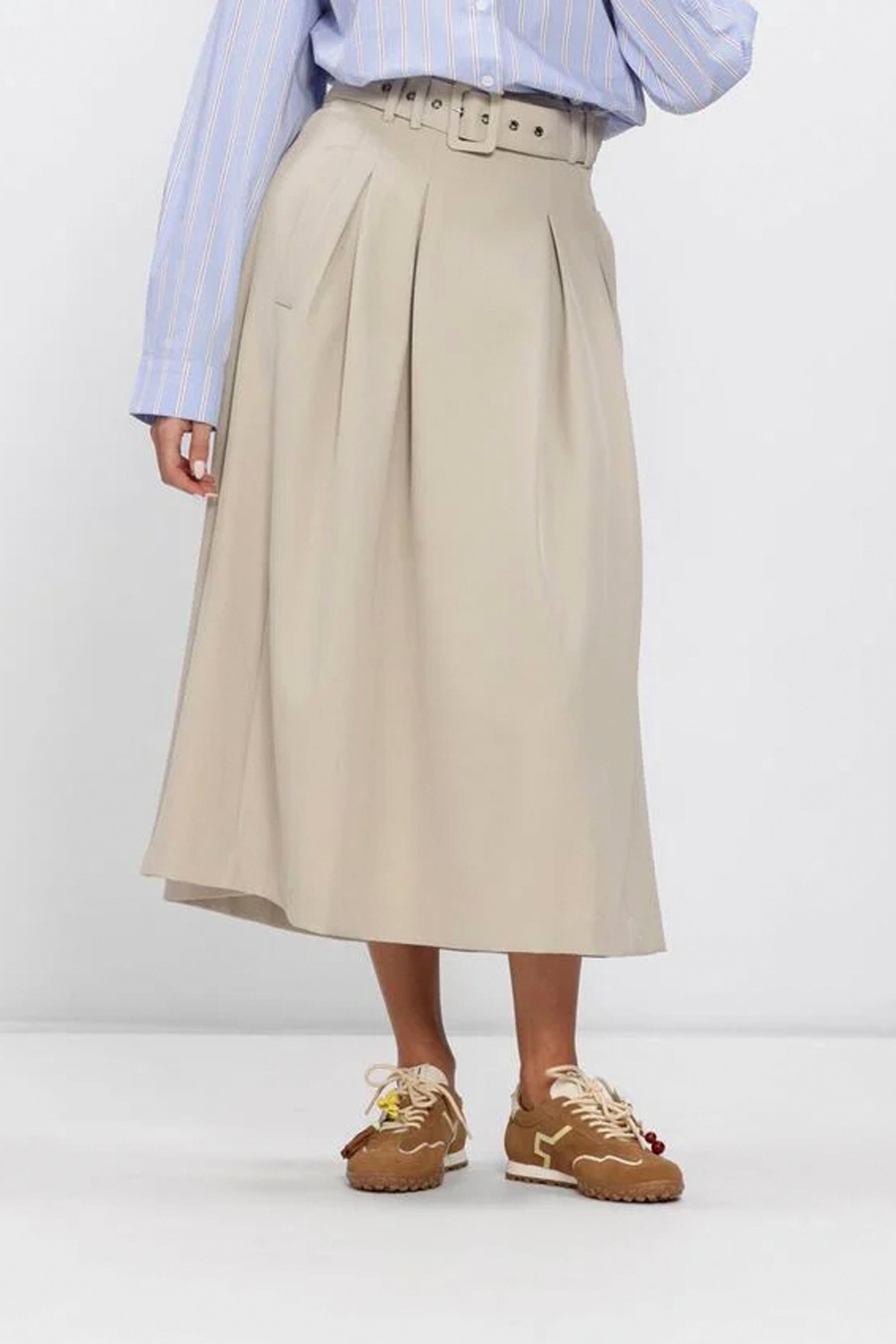 CO´COUTURE Lunacc Belt Pleat Skirt | Shop at PUKAS SURF SHOP