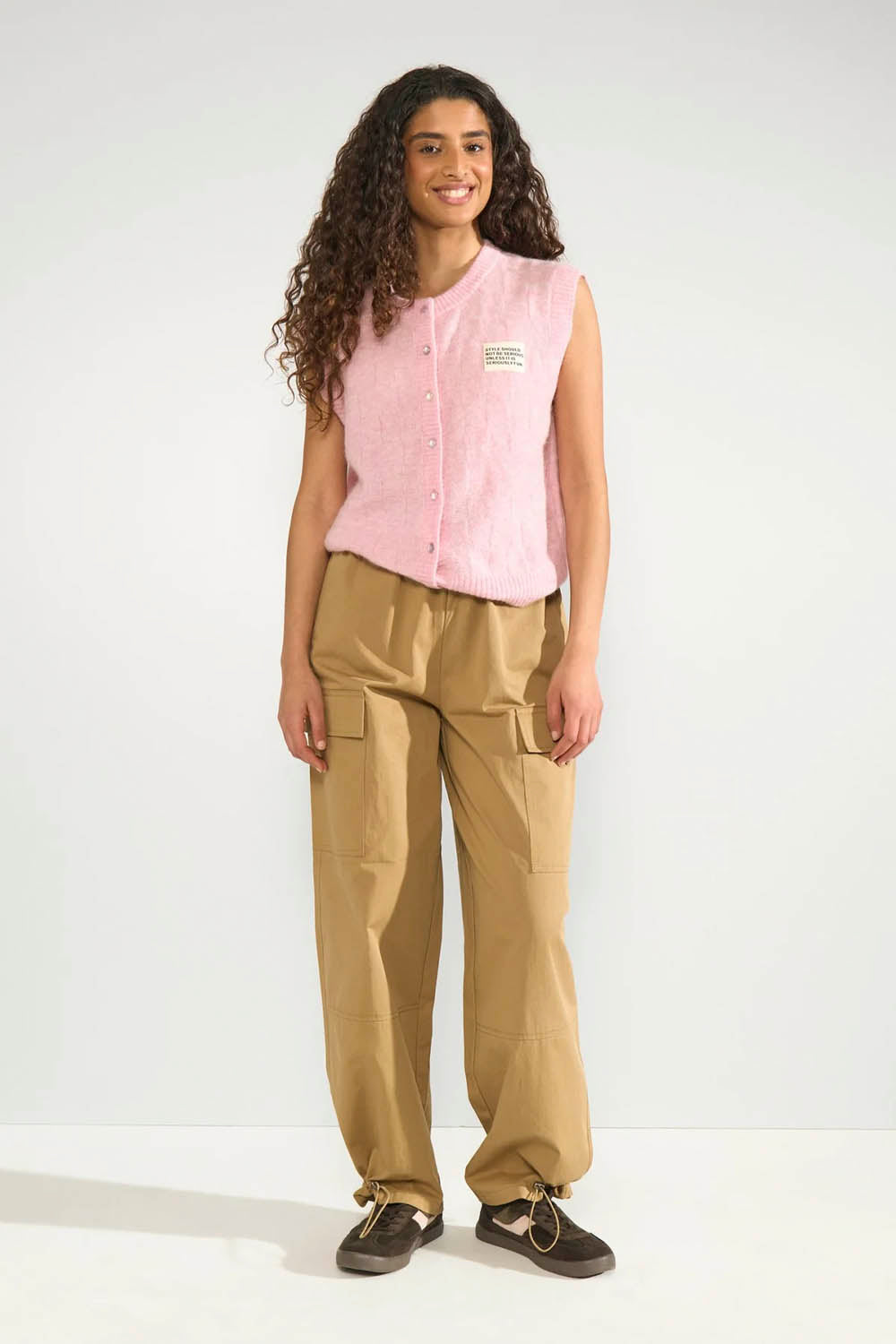 NÜMPH Nuriette Check Vest Pink Lady | Shop at PUKAS SURF SHOP