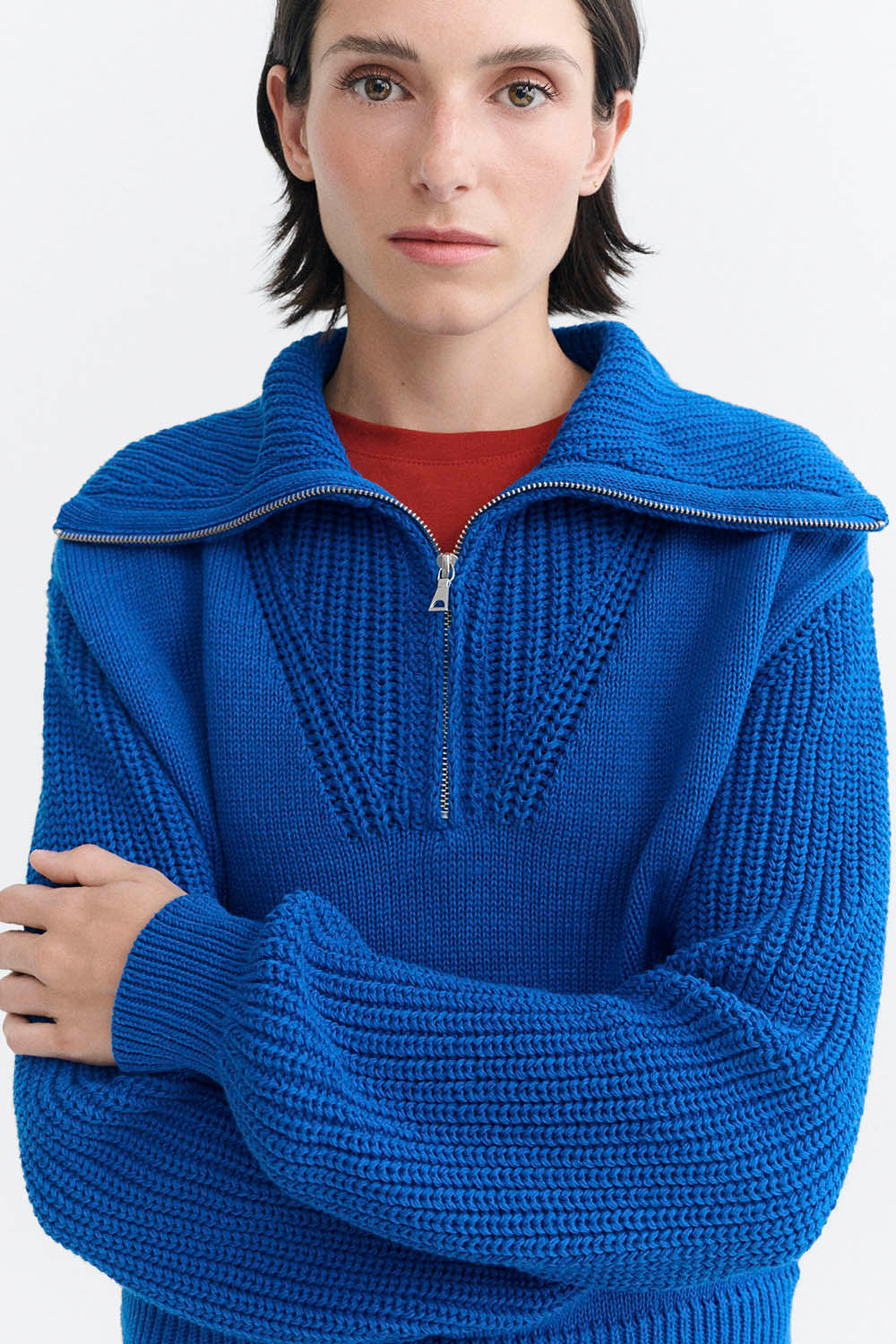 THINKING MU Tanit Knitted Sweater Royal Blue | Shop at PUKAS SURF SHOP