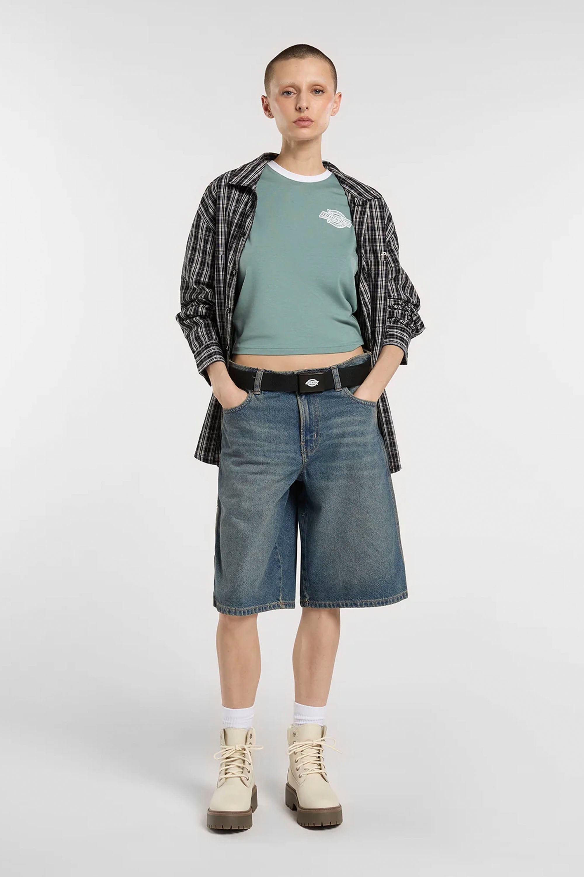 DICKIES Plainville Ringer Tee Stormy Sea | Shop at PUKAS SURF SHOP