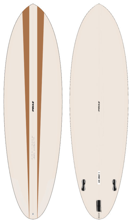 CUSTOM for Alexandra - Pukas Surfboard - LA CÔTE by Axel Lorentz - 6'6" x 21,13" x 2,81" - 42L