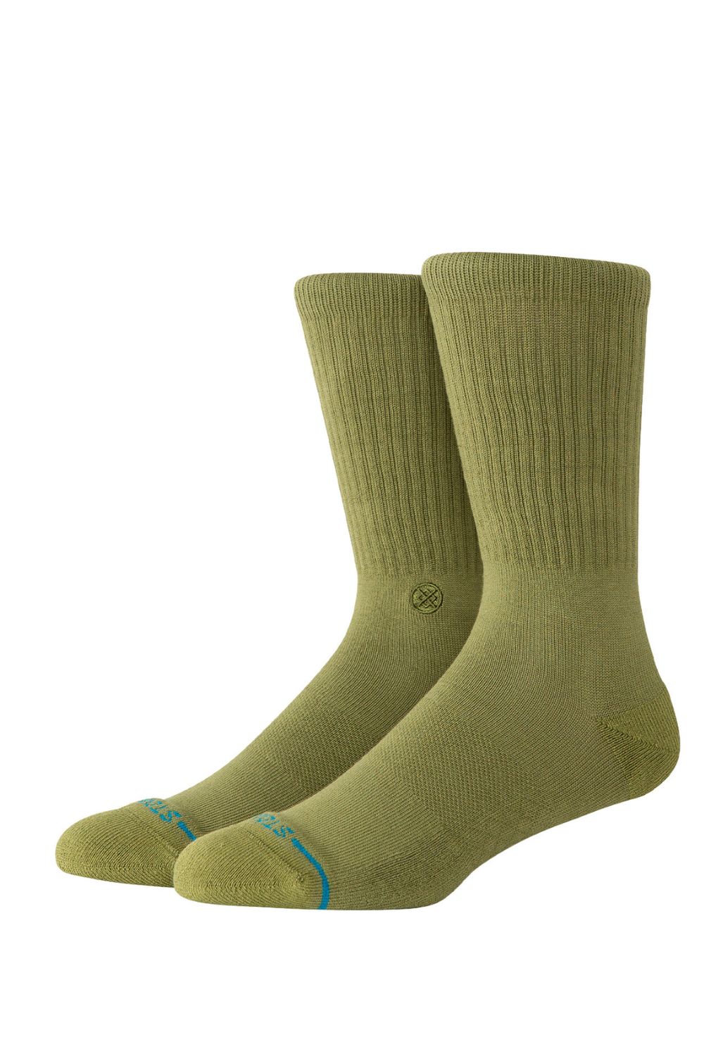 Stance Icon Crew olive crew socks unisex — available at Pukas Surf Shop
