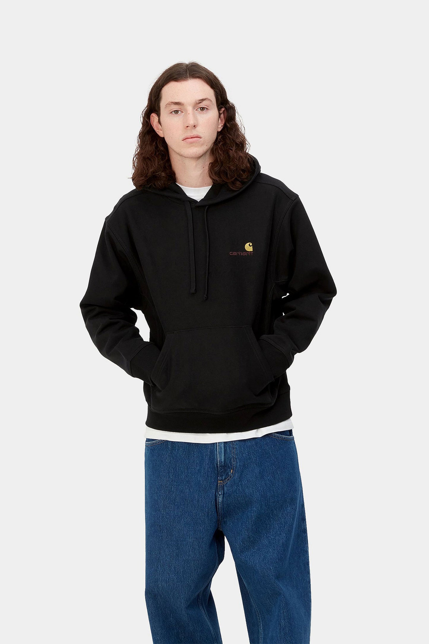 PUKAS-SURF-SHOP-HOODIE-CARHARTT-AMERICAN-SCRIPT-BLACK