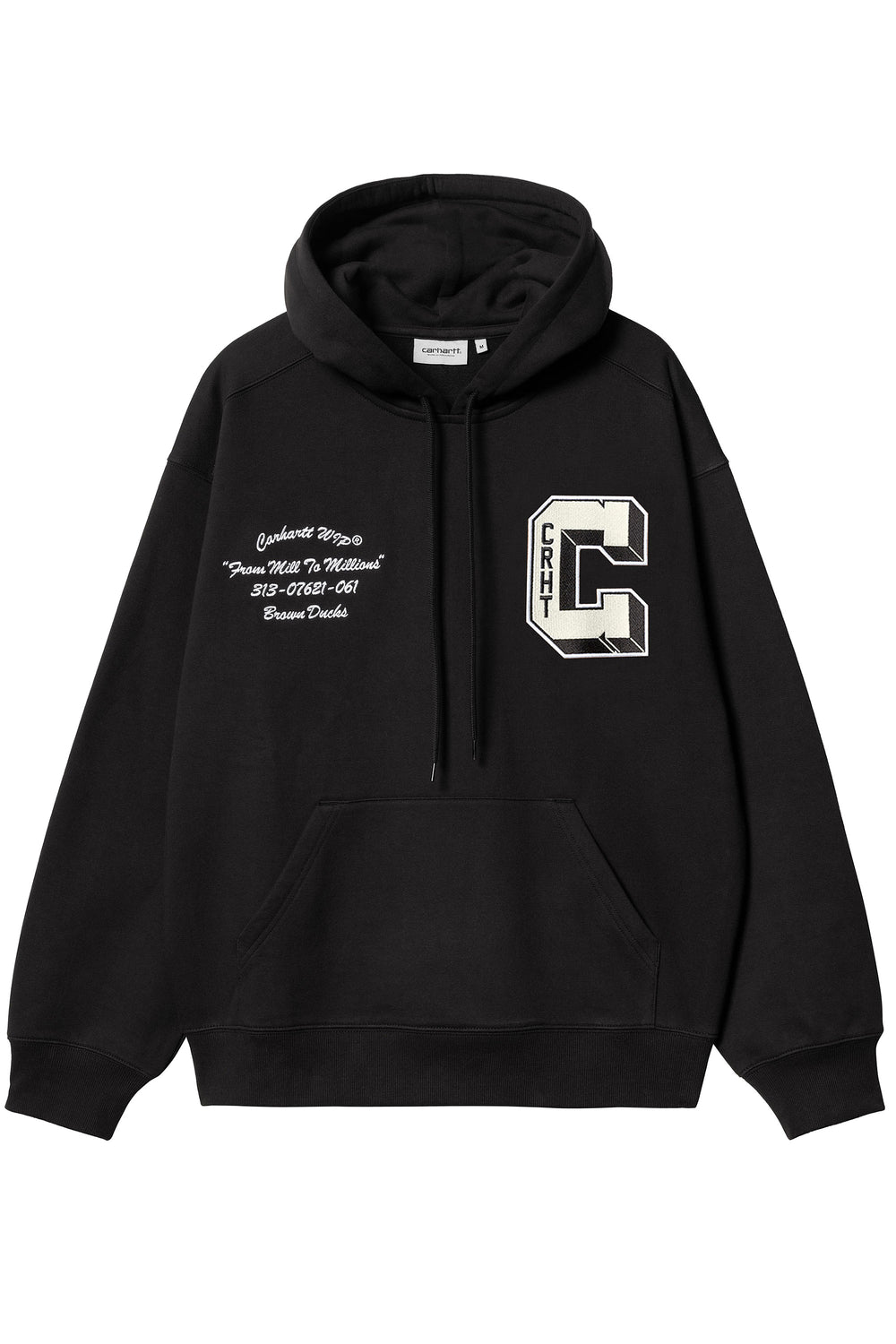 PUKAS-SURF-SHOP-HOODIE-CARHARTT-WIP-BROWN-DUCKS-BLACK