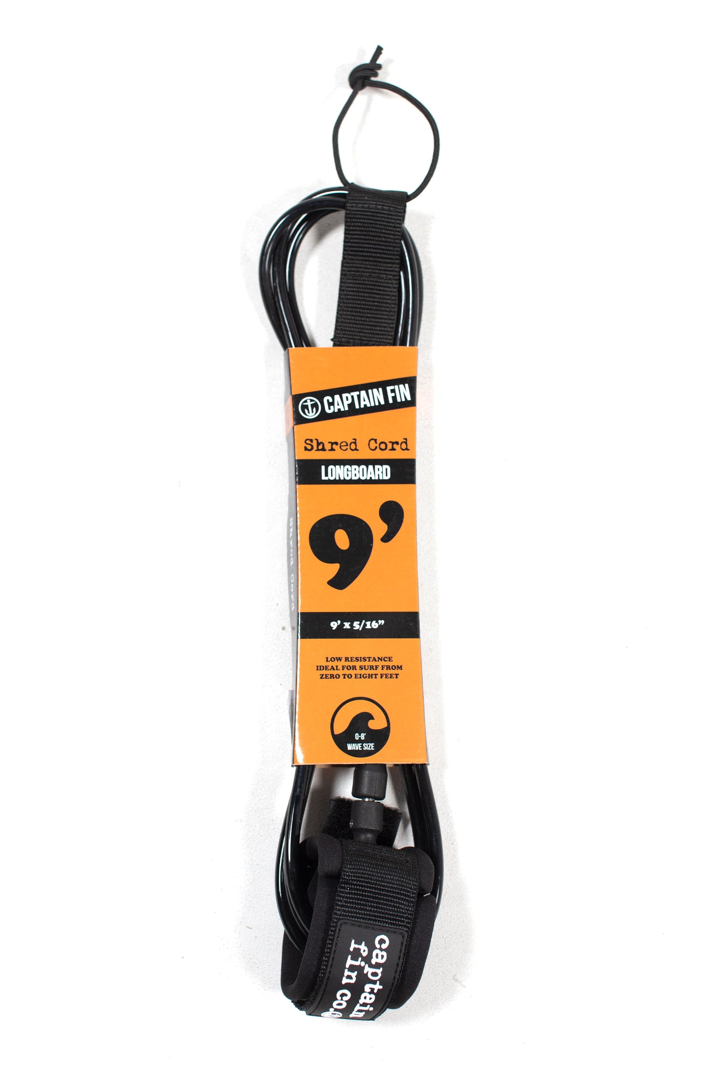 CAPTAIN FIN - CF LEASH SHRED CORD 9 STANDARD - Black