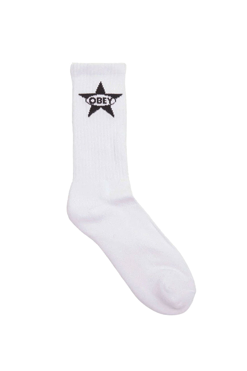 PUKAS-SURF-SHOP-SOCKS-OBEY-STAR-WHITE