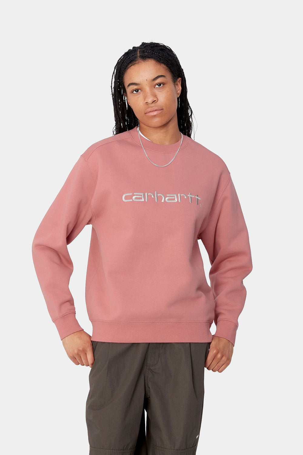 PUKAS-SURF-SHOP-SWEATER-CARHARTT-DUSTY-ROSE