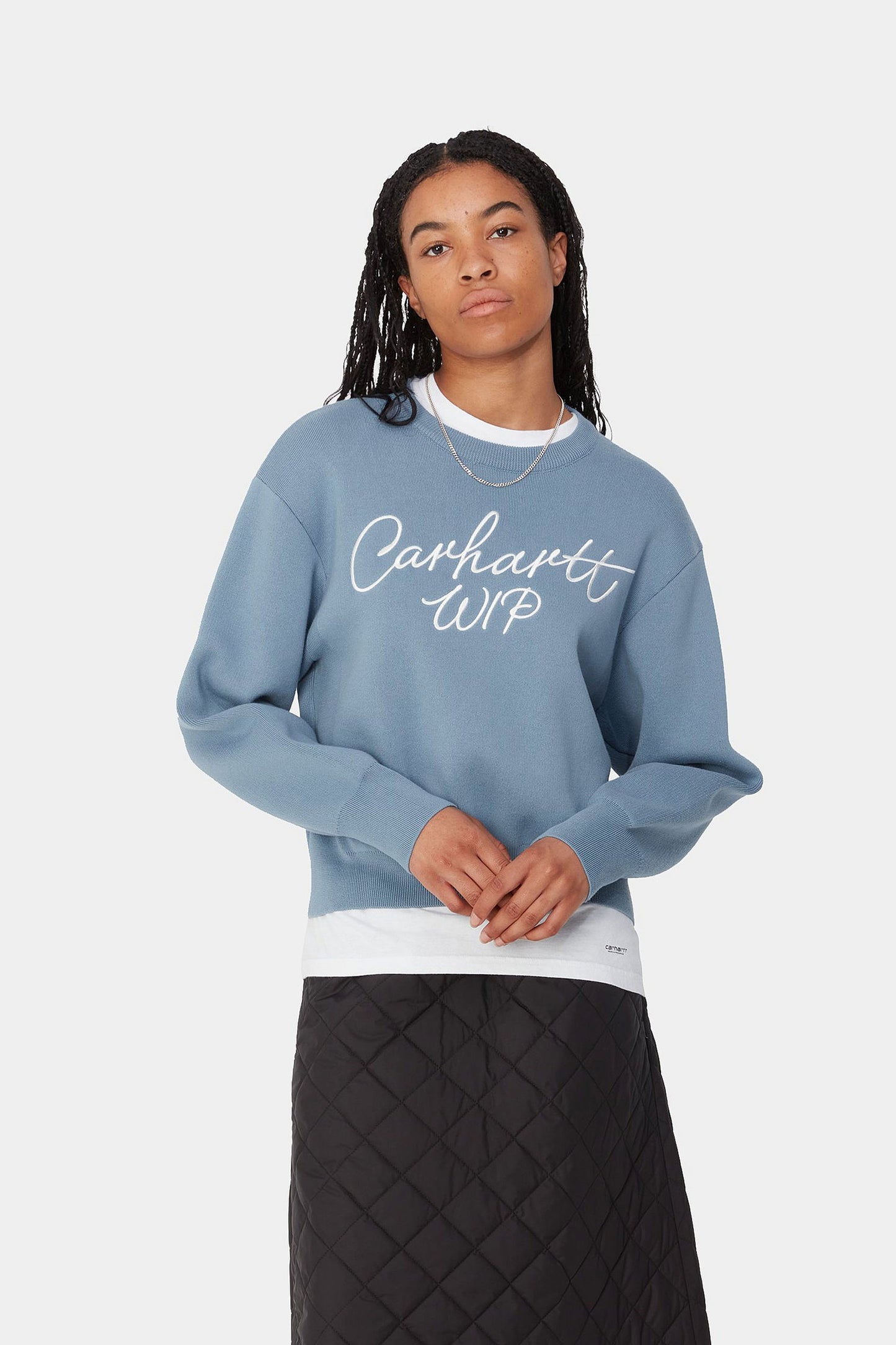 PUKAS-SURF-SHOP-SWEATER-CARHARTT-WIP-SIGNATURE-DUSTY-ICE