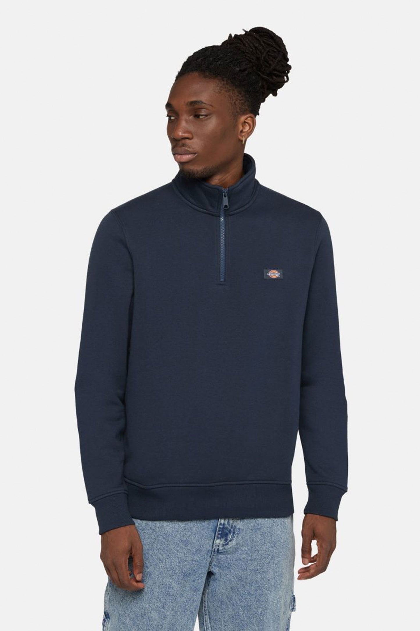 PUKAS-SURF-SHOP-SWEATER-DICKIES-OAKPORT-QUARTER-ZIP-NAVY