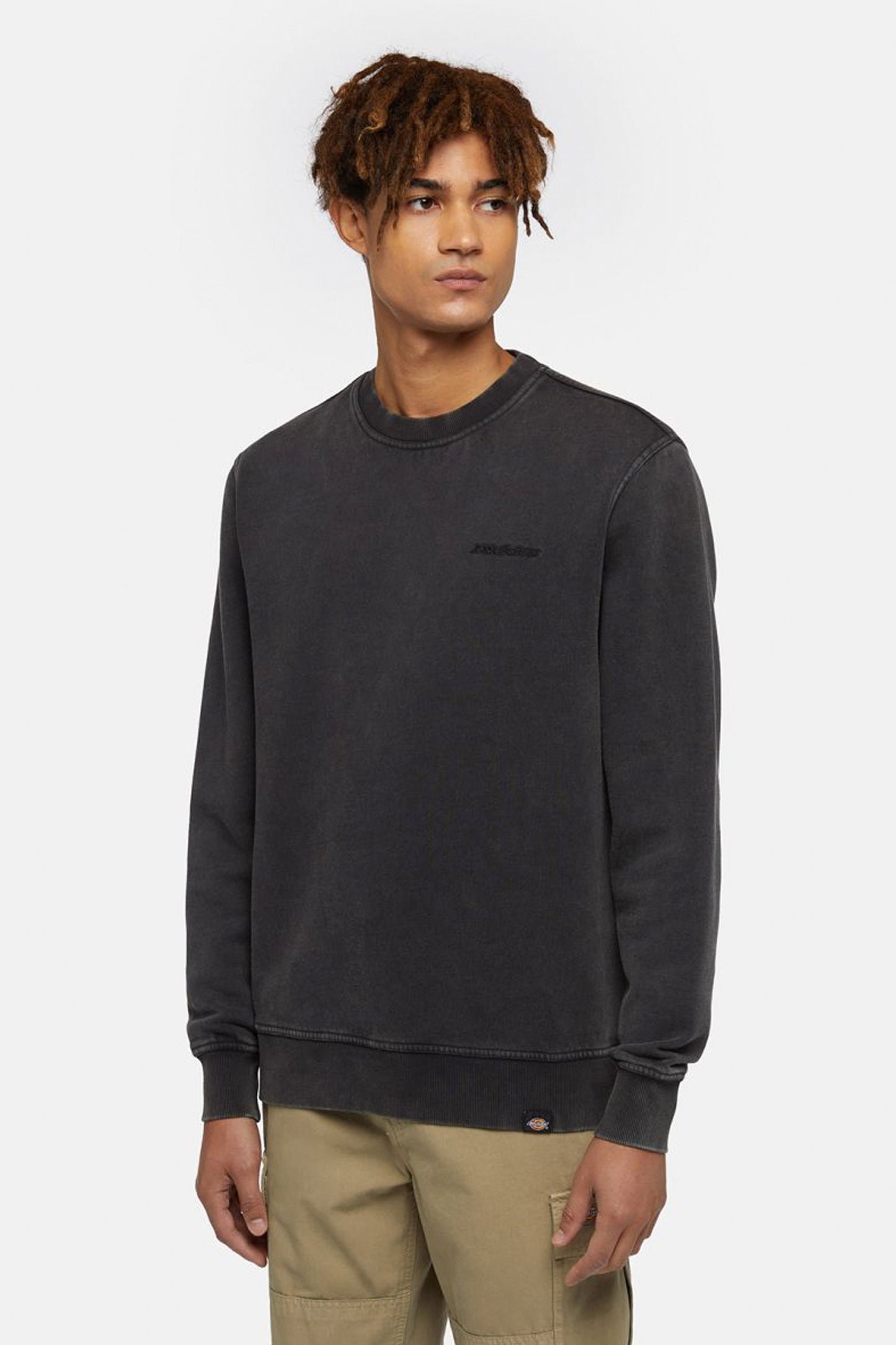 PUKAS-SURF-SHOP-SWEATSHIRT-DICKIES-PLENTYWOOD-WASHED-BLACK