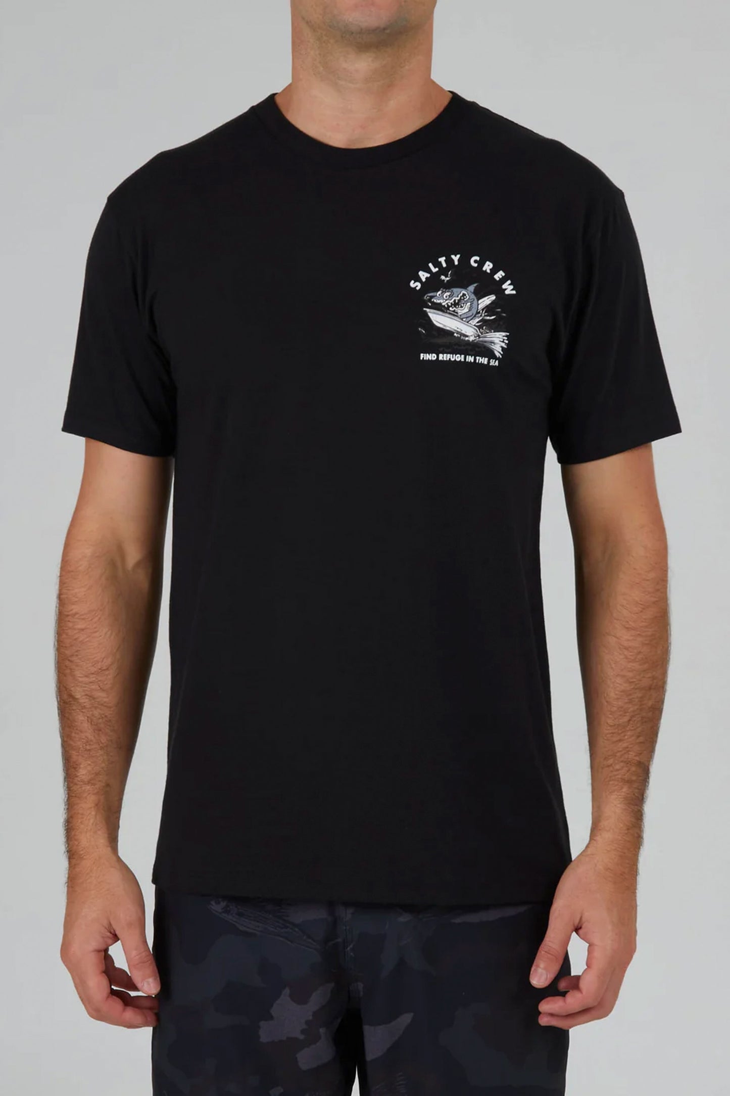 PUKAS-SURF-SHOP-TEE-MAN-SALTY-CREW-HOT-ROD-SHARK-PREMIUM-BLACK