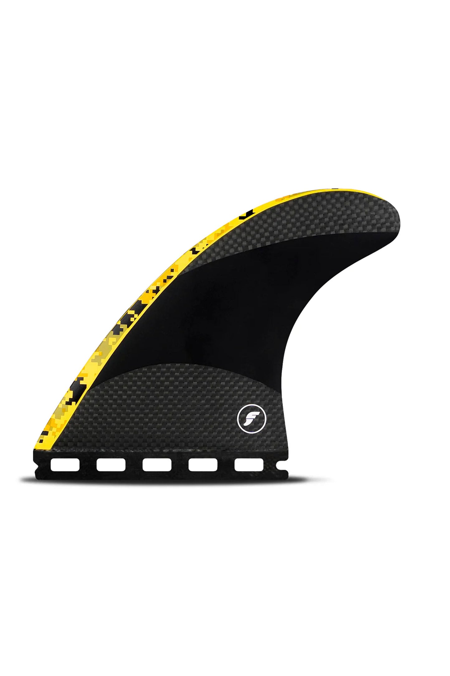 Futures JJF Techflex Medium thruster set with carbon and yellow detailing