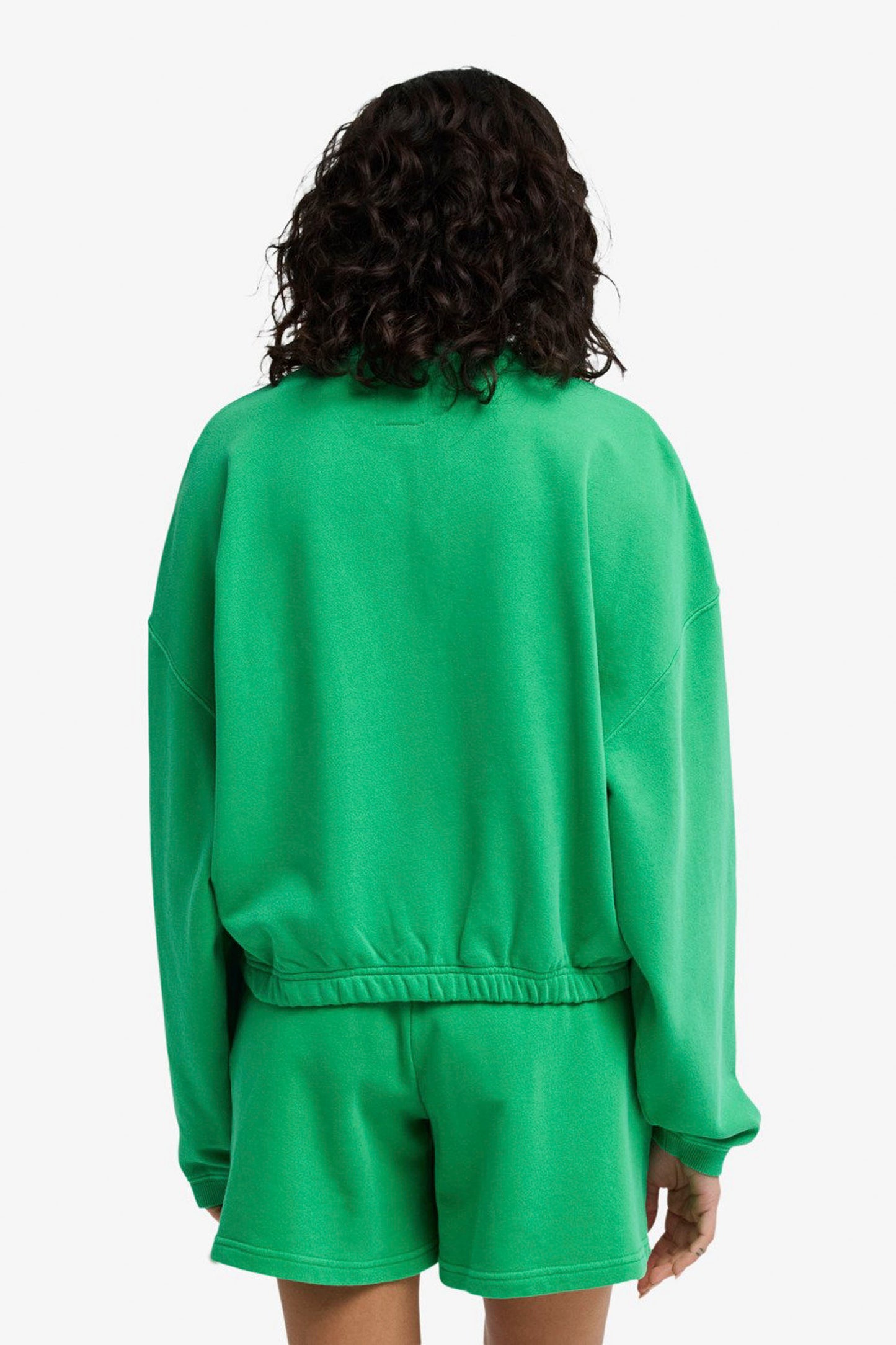 Billabong Springbreak Crew summer green - women's cropped terry sweatshirt