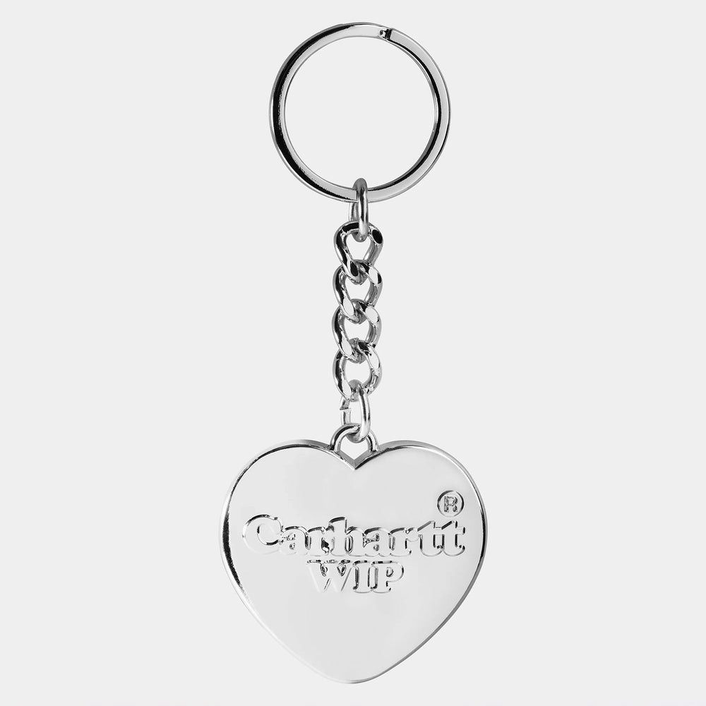 Pukas Surf Shop Accesories Carhartt Wip Heart Keychain Silver