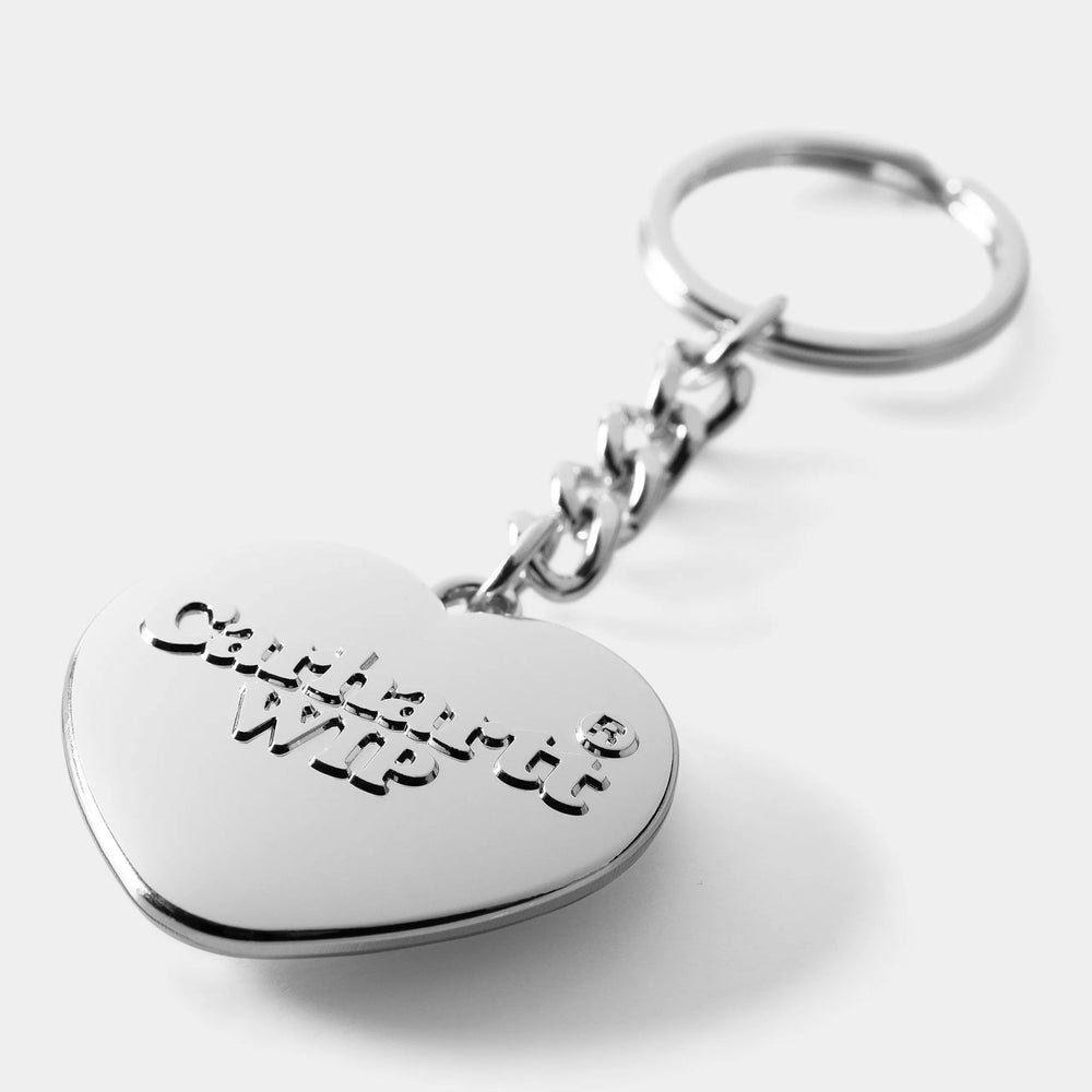 Pukas Surf Shop Accesories Carhartt Wip Heart Keychain Silver