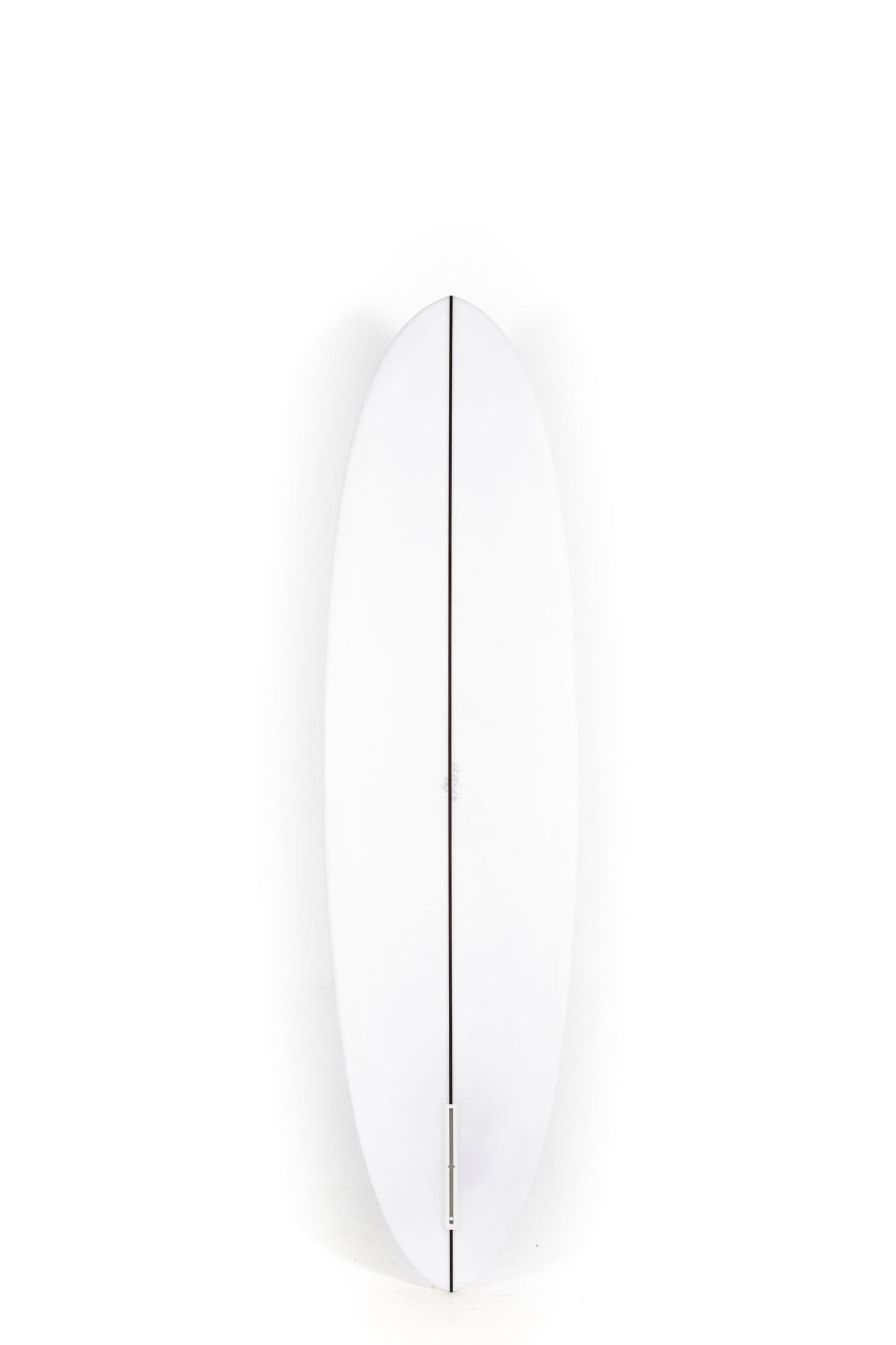 White with blue gradient Adrokultura Single Egg Surfboard on a white background by Pukas Surf Shop - 2