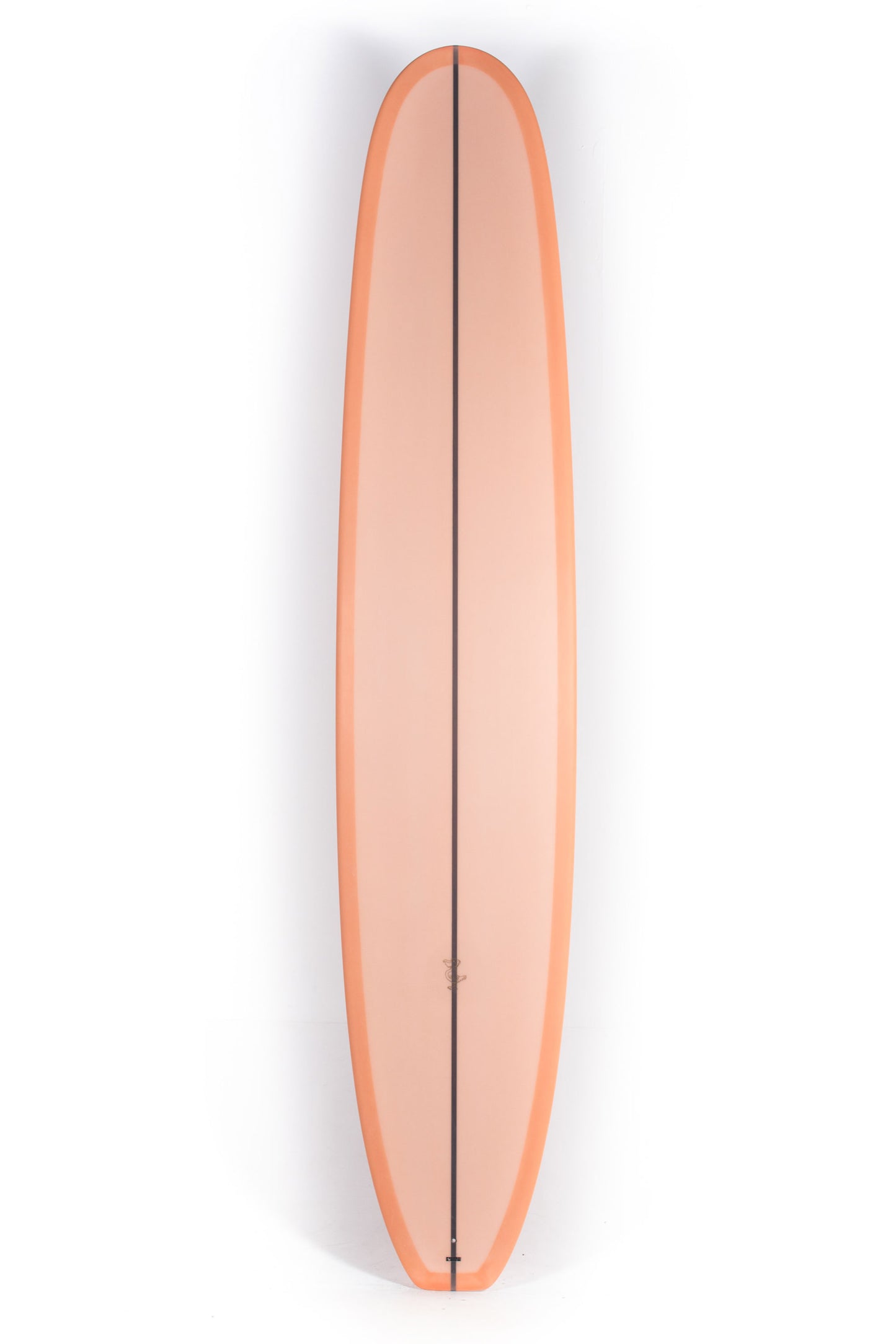 Salmon colored Barrett Miller Longboard Kimbo size 9'8" at Pukas Surf Shop
