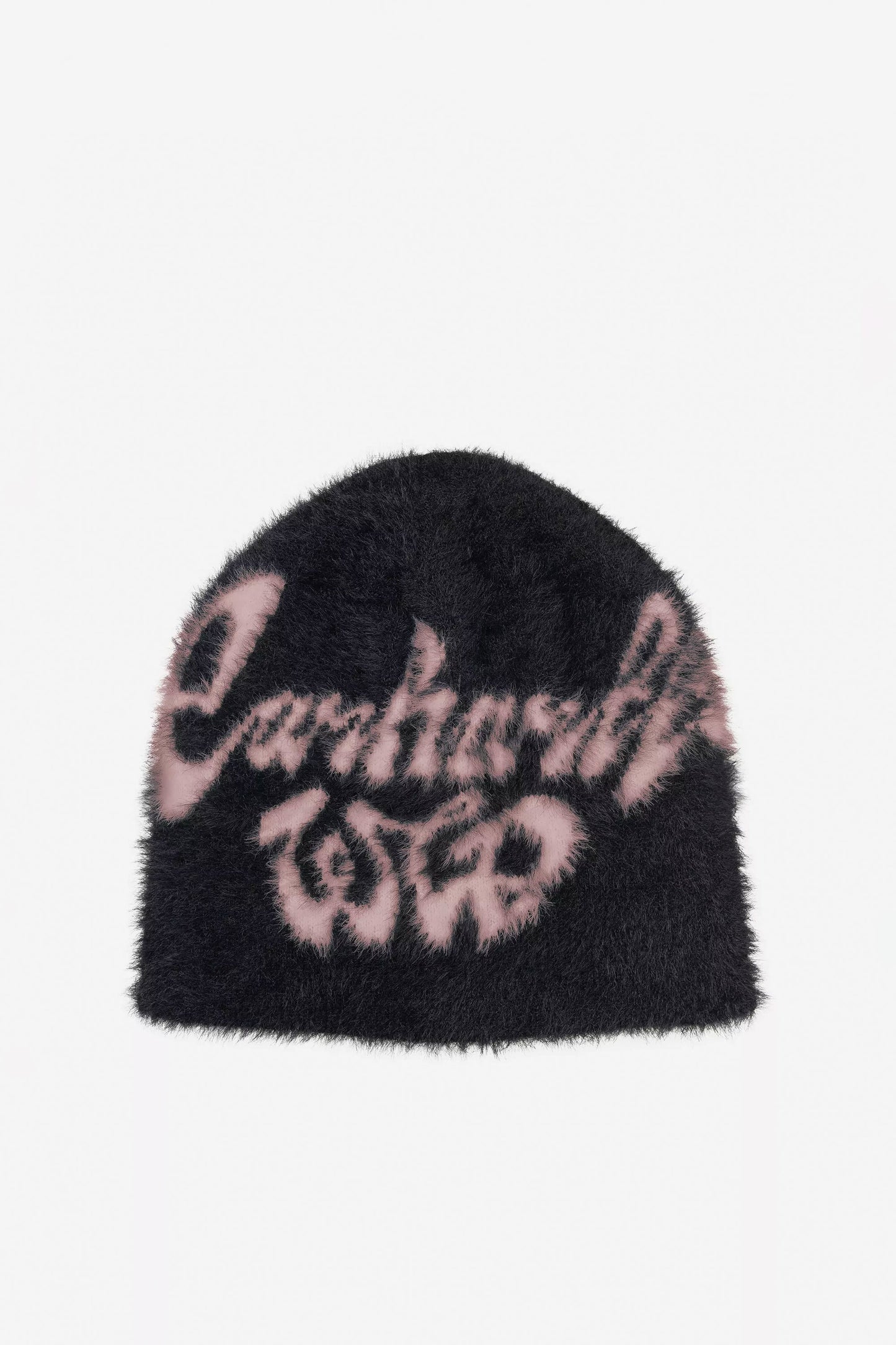 Pukas Surf Shop Carhartt WIP black glassy pink knit beanie contrast graphic warm finish