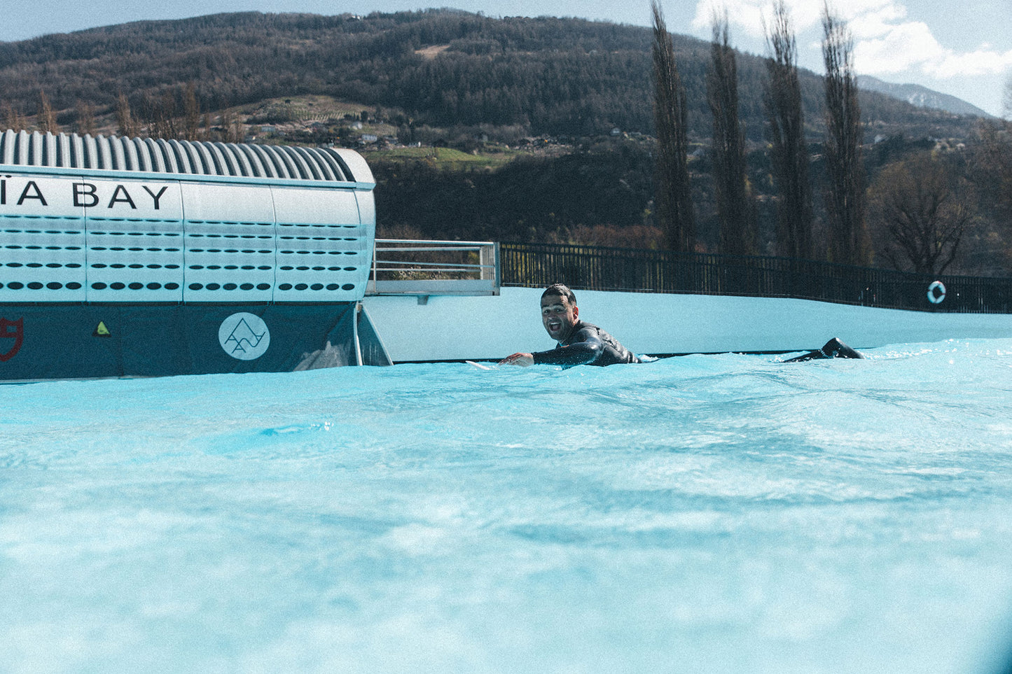 Pukas Surf Shop team member Iker Treviño at Alaïa Bay wave pool  board selection
