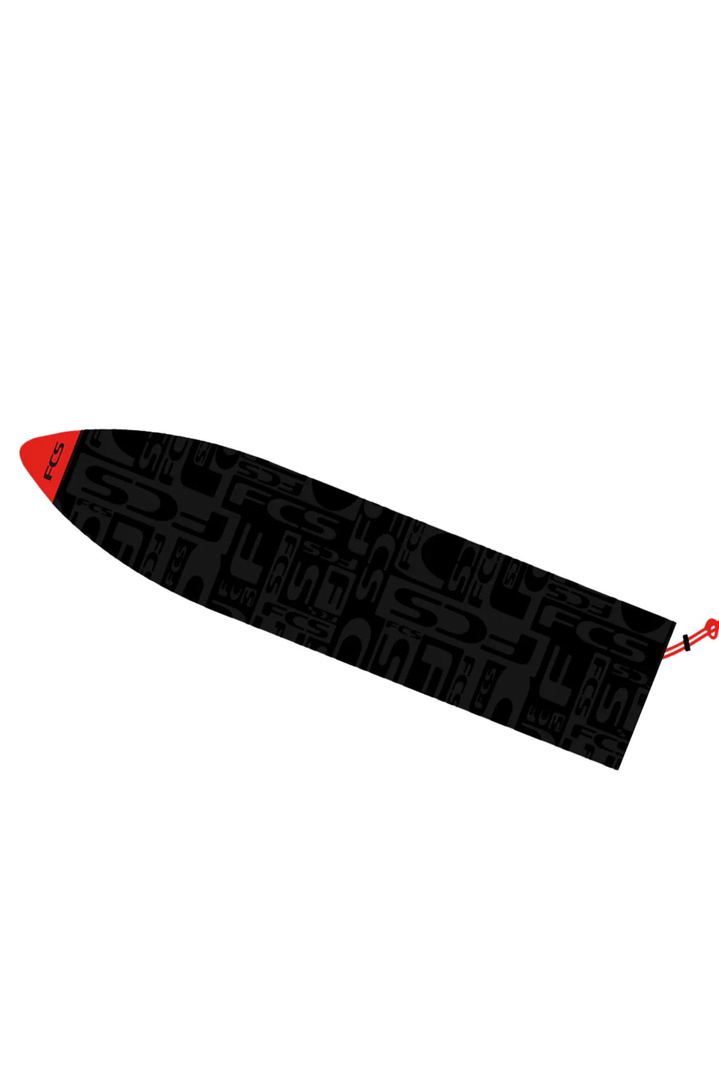 FCS Code Red Stretch All Purpose Cover laid flat showing black and red design